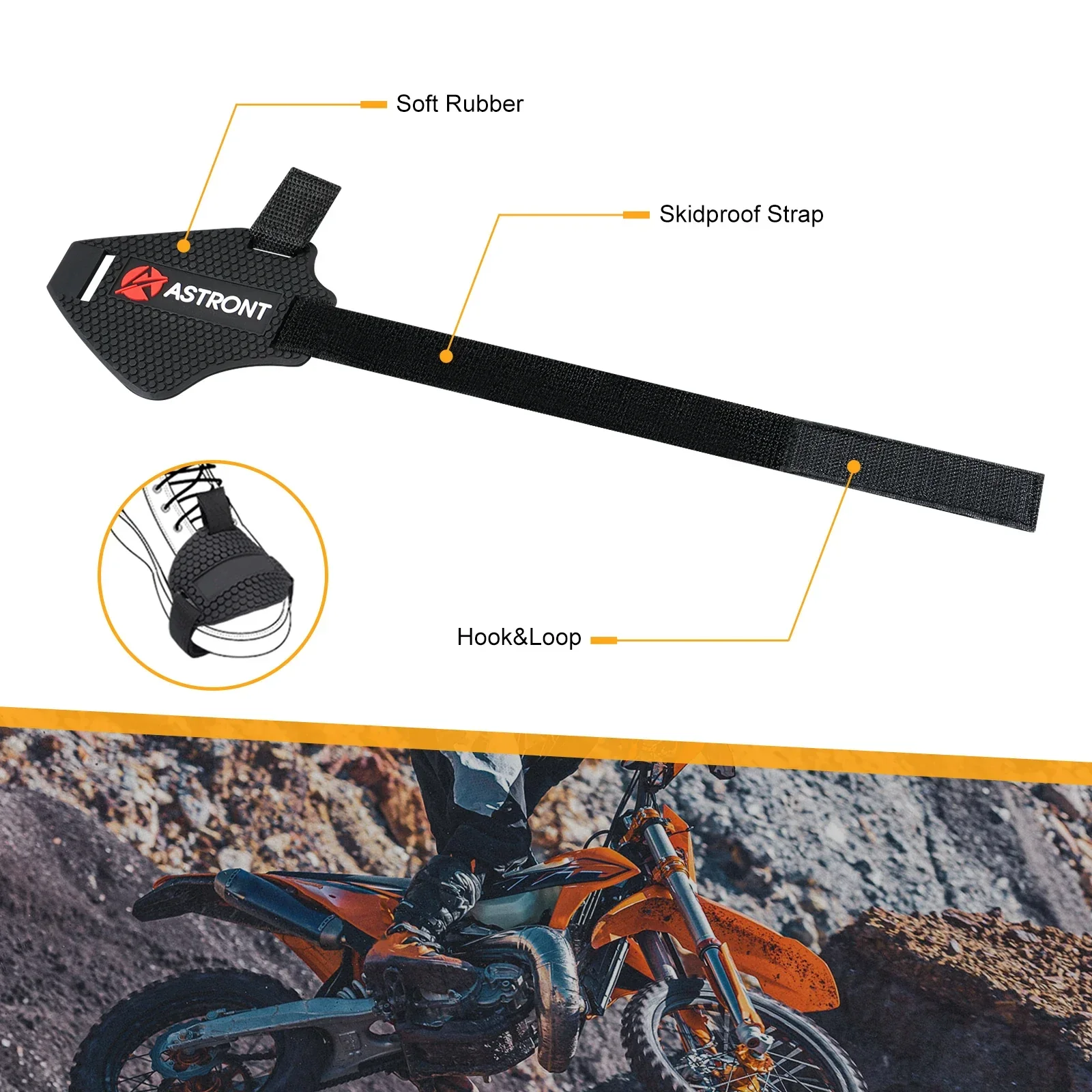 Motorcycle Shift Pad Adjustable Durable Shifter Cover Boot Shoe Protector - Image 4