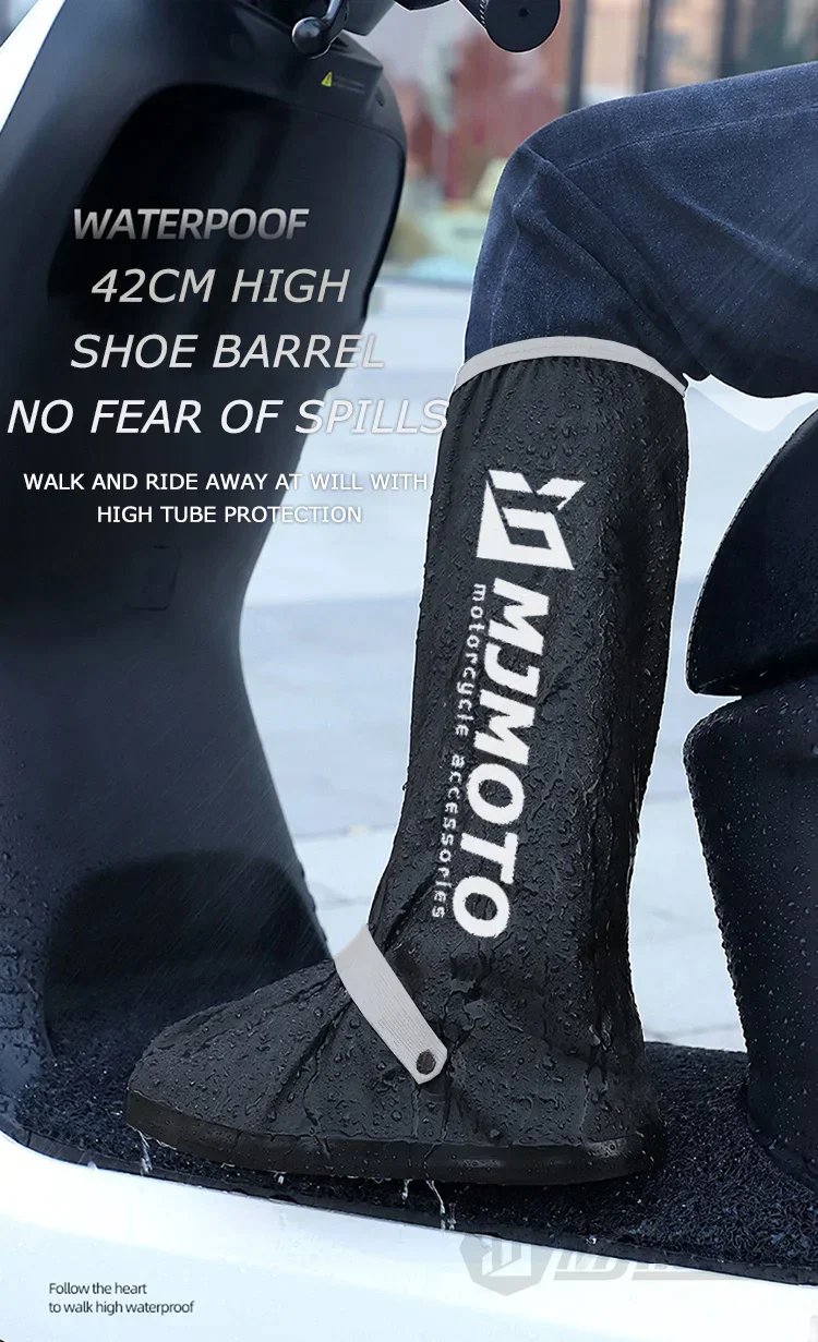 Motorcycle Shoe Cover Non-Slip Waterproof For Rainy Day - Image 11