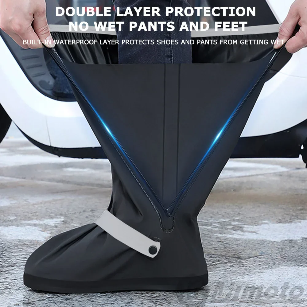 Motorcycle Shoe Cover Non-Slip Waterproof For Rainy Day - Image 3