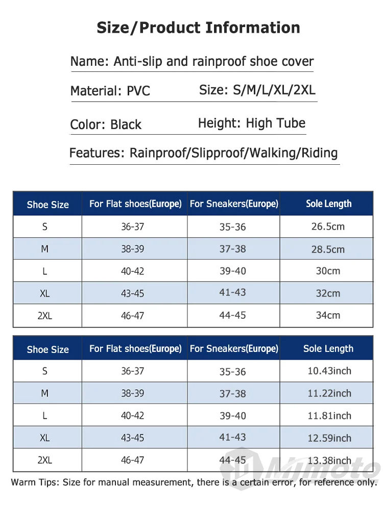 Motorcycle Shoe Cover Non-Slip Waterproof For Rainy Day - Image 9
