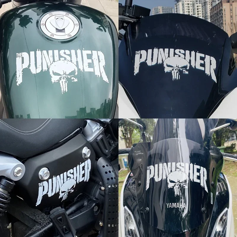 Motorcycle Tank Decals Punisher Reflective Waterproof PVC - Image 2