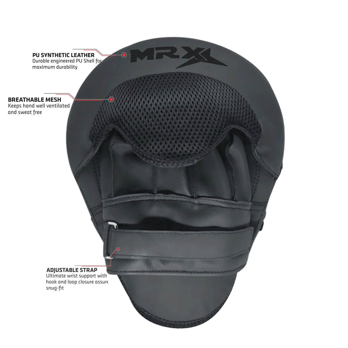 MRX Boxing Hook & Jab Pads MMA Focus Punching Mitts Training kickboxing - Image 3
