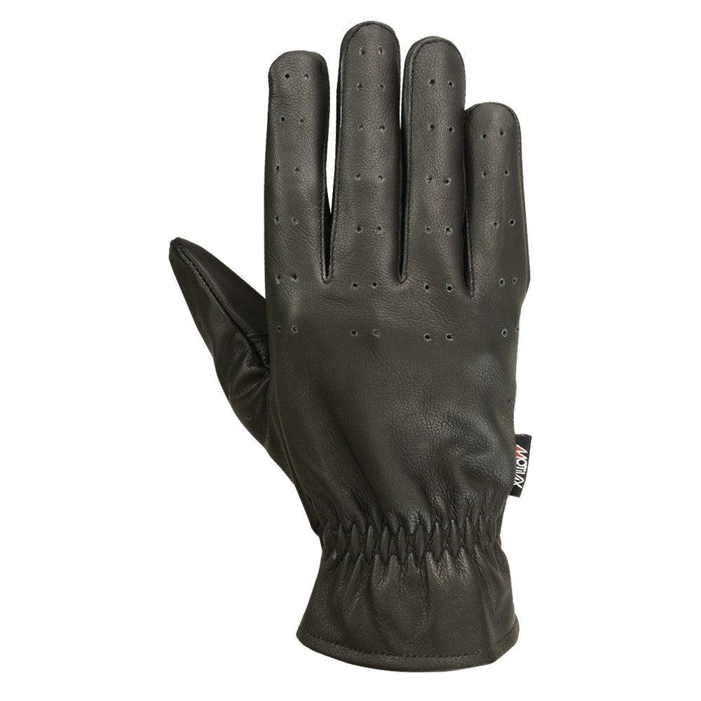 MRX Driving Gloves Basic Soft Outdoor Glove Goat Leather Full Finger, Black - Image 3
