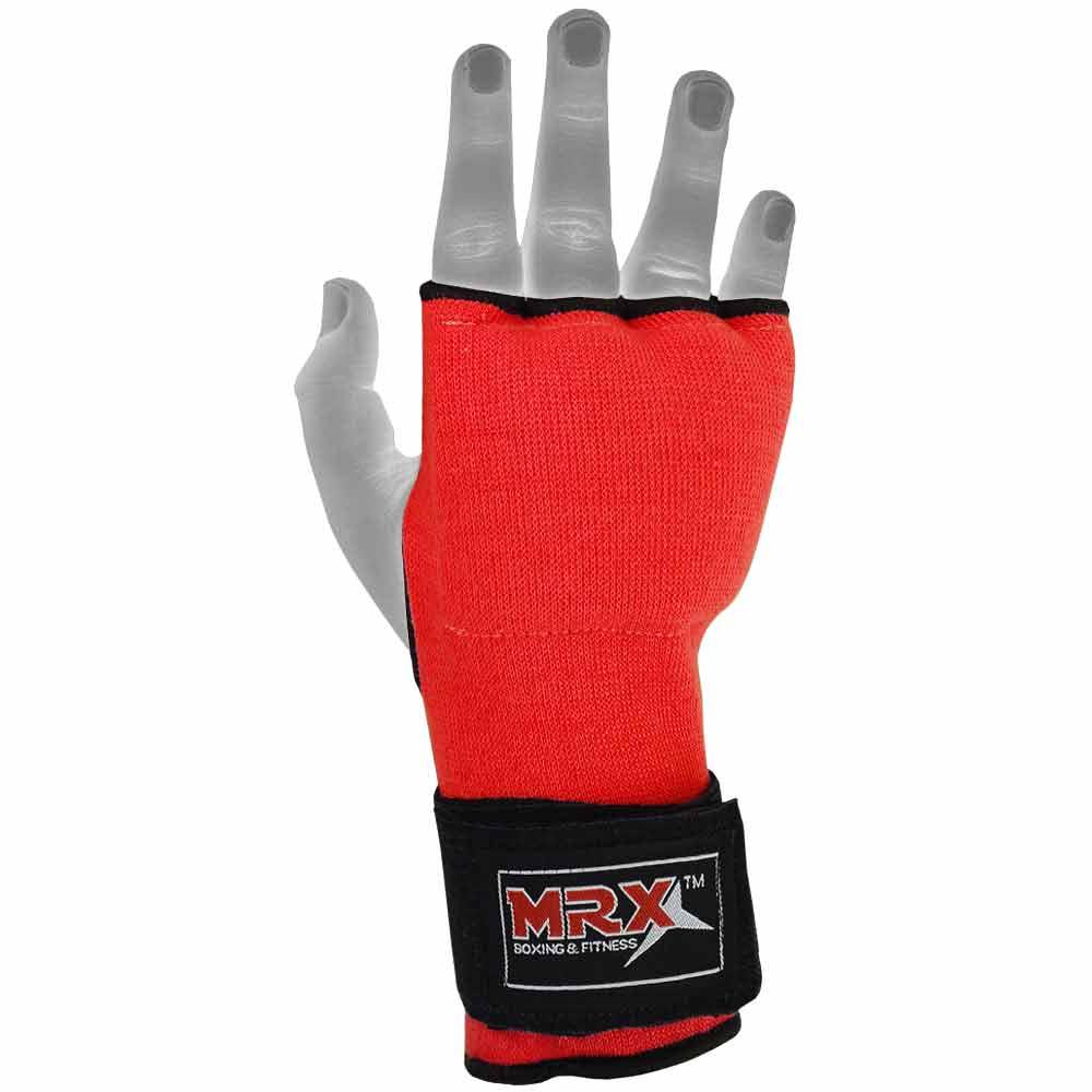 MRX Inner Gel Gloves With Wraps Red - Image 3