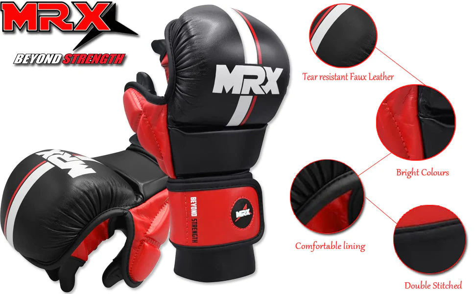 MRX Men’s Boxing Sparring Shooter Gloves Training MMA Kickboxing Punching - Image 2