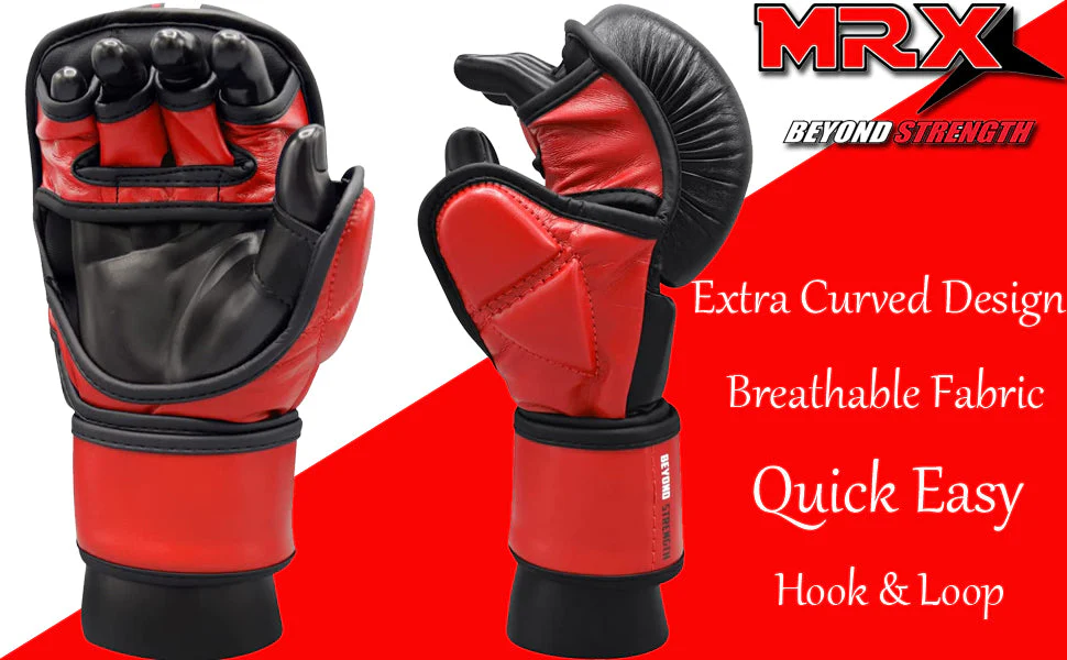 MRX Men’s Boxing Sparring Shooter Gloves Training MMA Kickboxing Punching - Image 3
