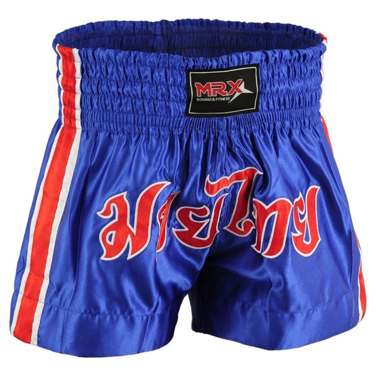 MRX Mens Boxing Shorts Fighting Shorts Blue-red-white -1302 - Image 3