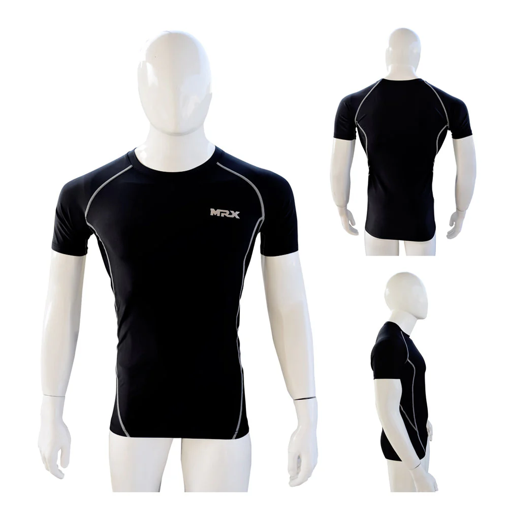 MRX Men's Compression Shirts Athletic Gym Workout Rash Guard Base Layer Short & Long Sleeve Top - Image 10