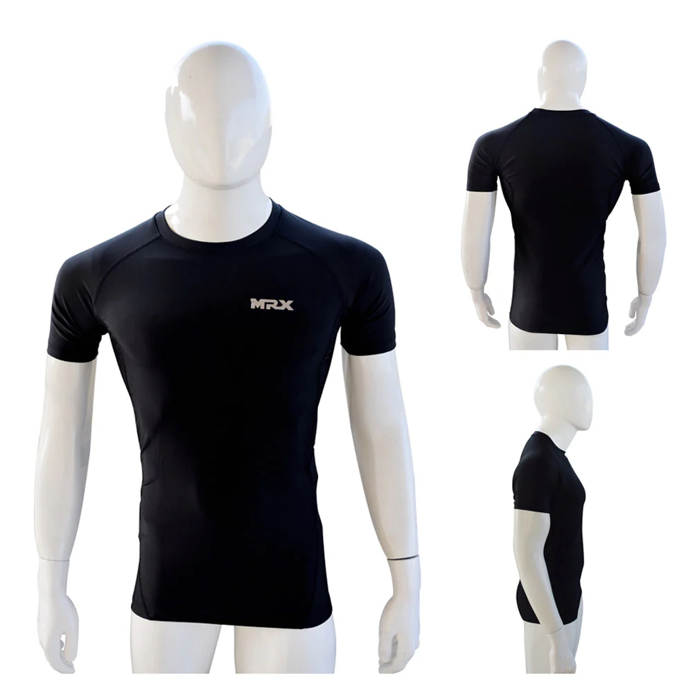 MRX Men's Compression Shirts Athletic Gym Workout Rash Guard Base Layer Short & Long Sleeve Top - Image 15