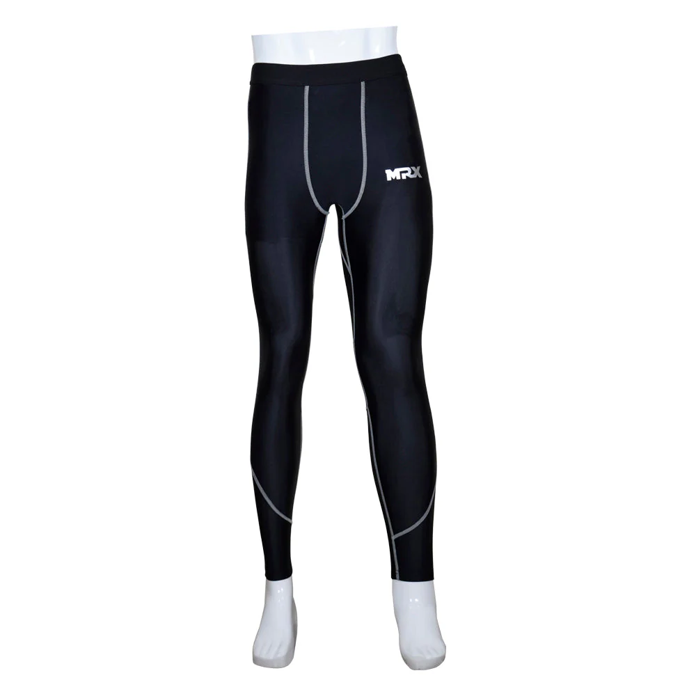 MRX Men's Compression Trouser Pant Base Layer Active Wear Black-Gray - Image 5