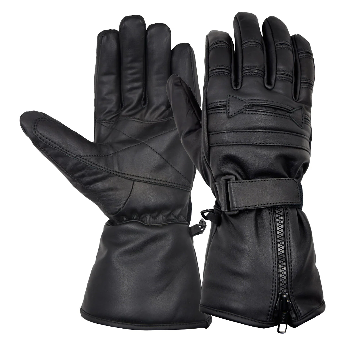 MRX Mens Leather Gloves Winter Cold Weather Motorcycle Driving - Image 4