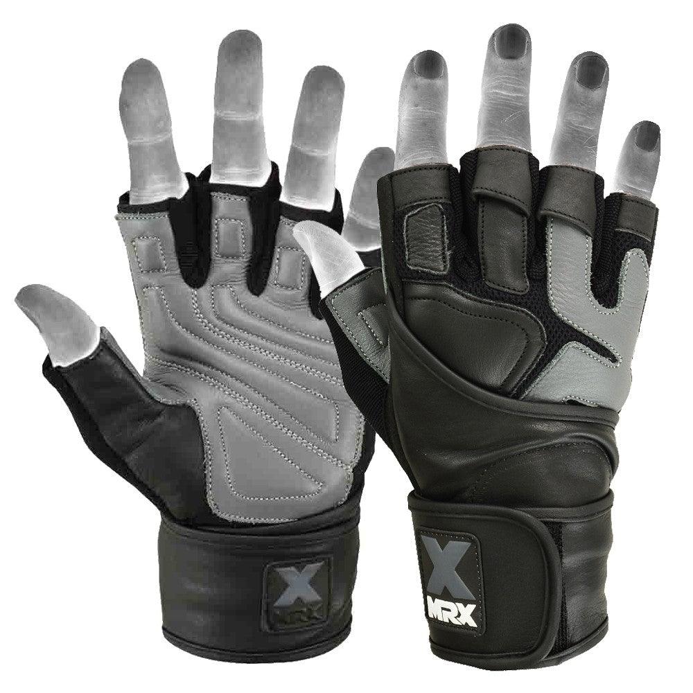 Mrx Men's Weight Lifting Pro Leather Gloves 18 Inches Long Wrist Strap - Image 12