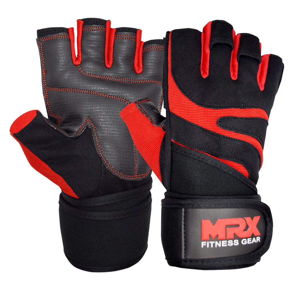 MRX Weight Lifting Gloves Gym Workout Training Bodybuilding Wrist Strap - Image 5