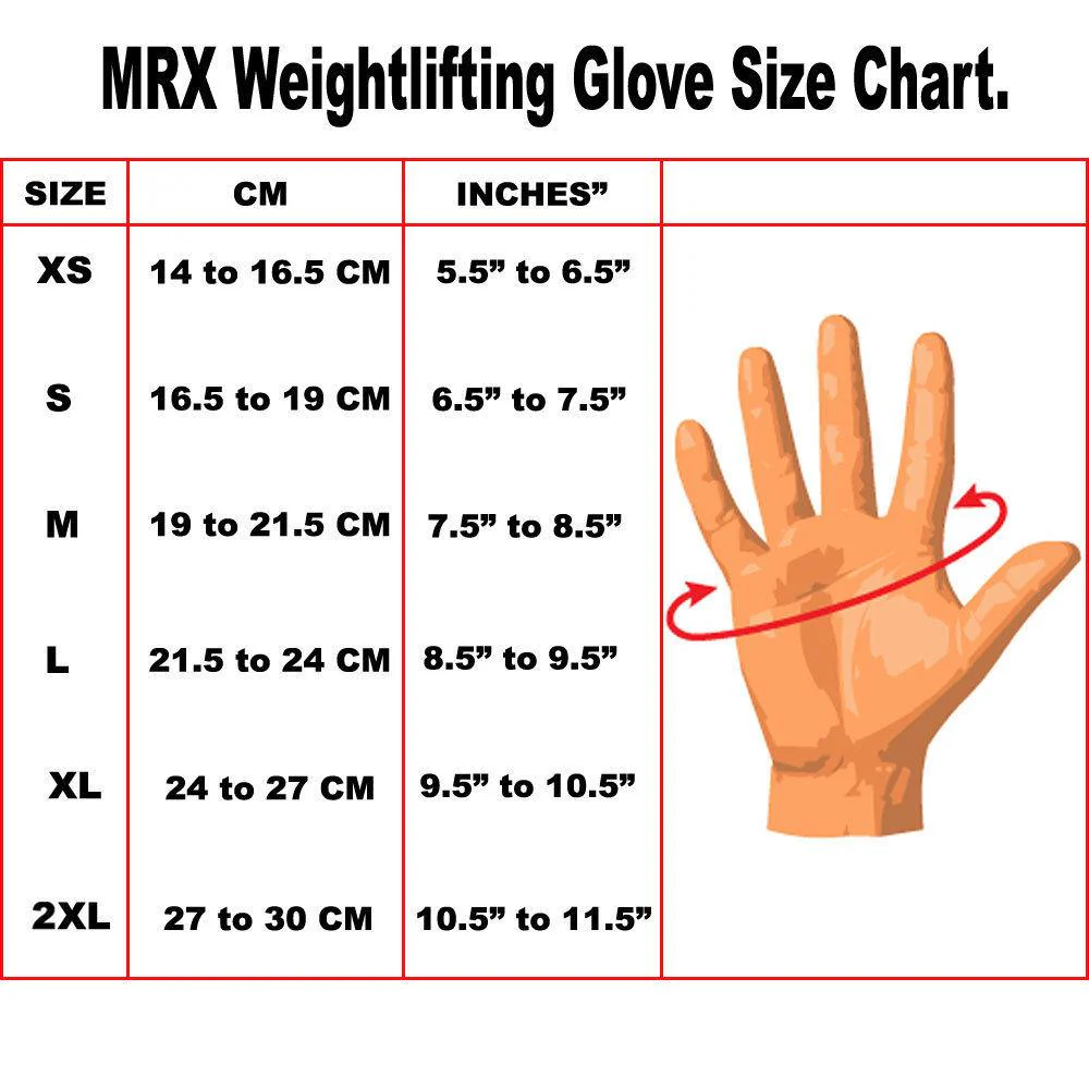 MRX Weight Lifting Gloves Leather Workout Glove With Long Wrist Strap - Image 2