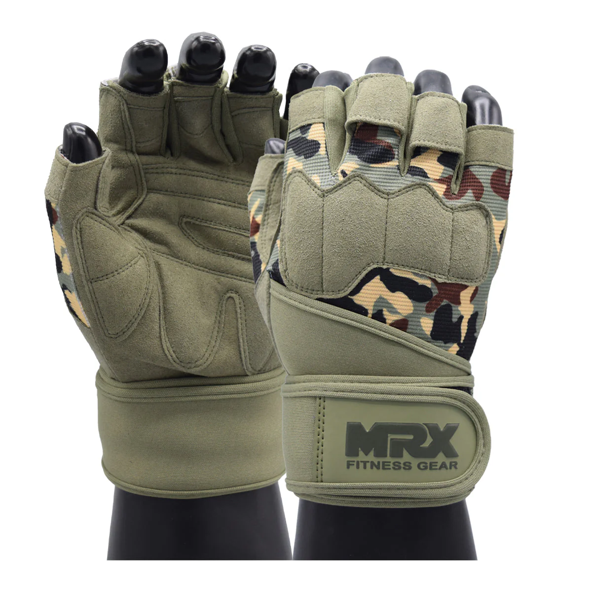 MRX Weightlifting Gloves for Gym Workout Training Long Wrist Strap - Image 10