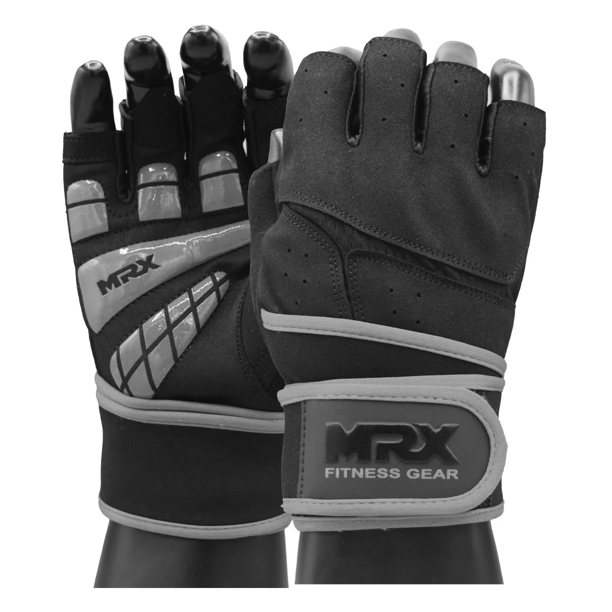 MRX Weightlifting Gloves for Gym Workout Training Long Wrist Strap - Image 8