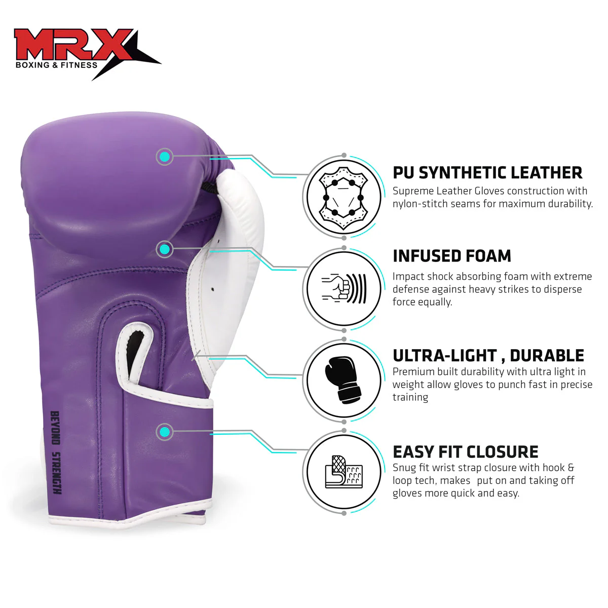 MRX Womens Boxing Gloves Bag Sparring Training Kickboxing Mauy Thai - Image 2