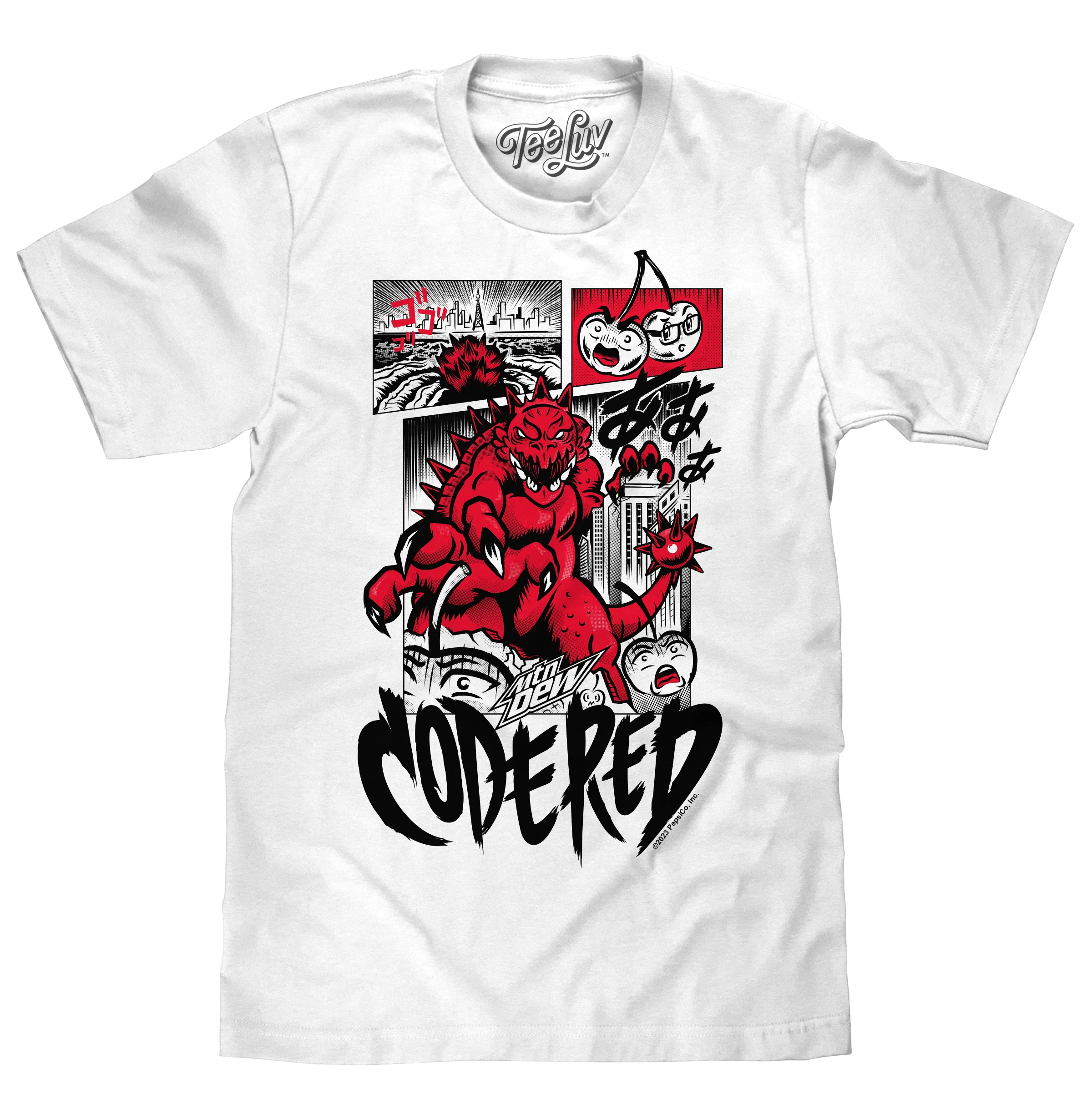 Mtn Dew Code Red Comic Book T-Shirt - White