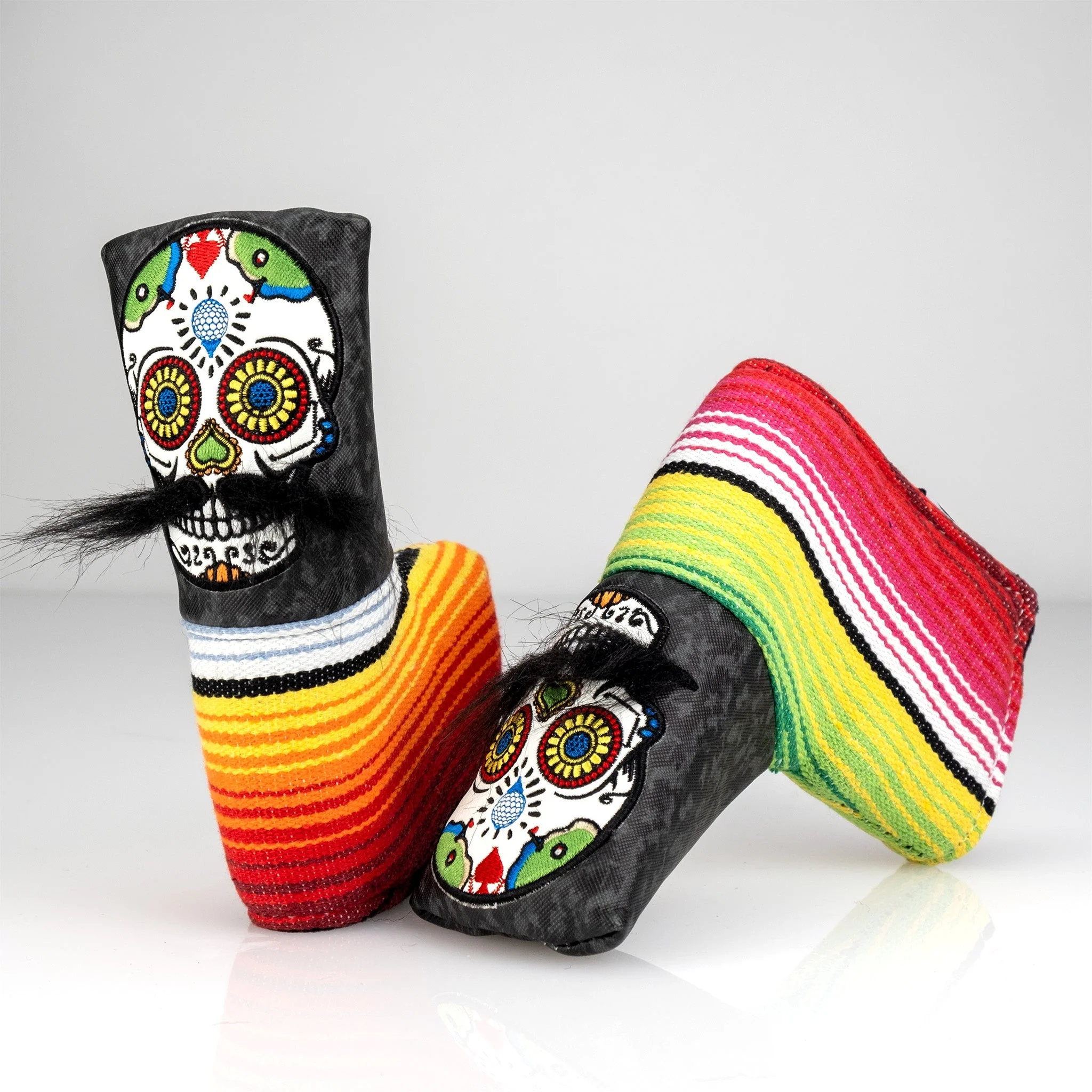 Mustache Sugar Skull - Blade Putter Cover Gray Camo - Image 12