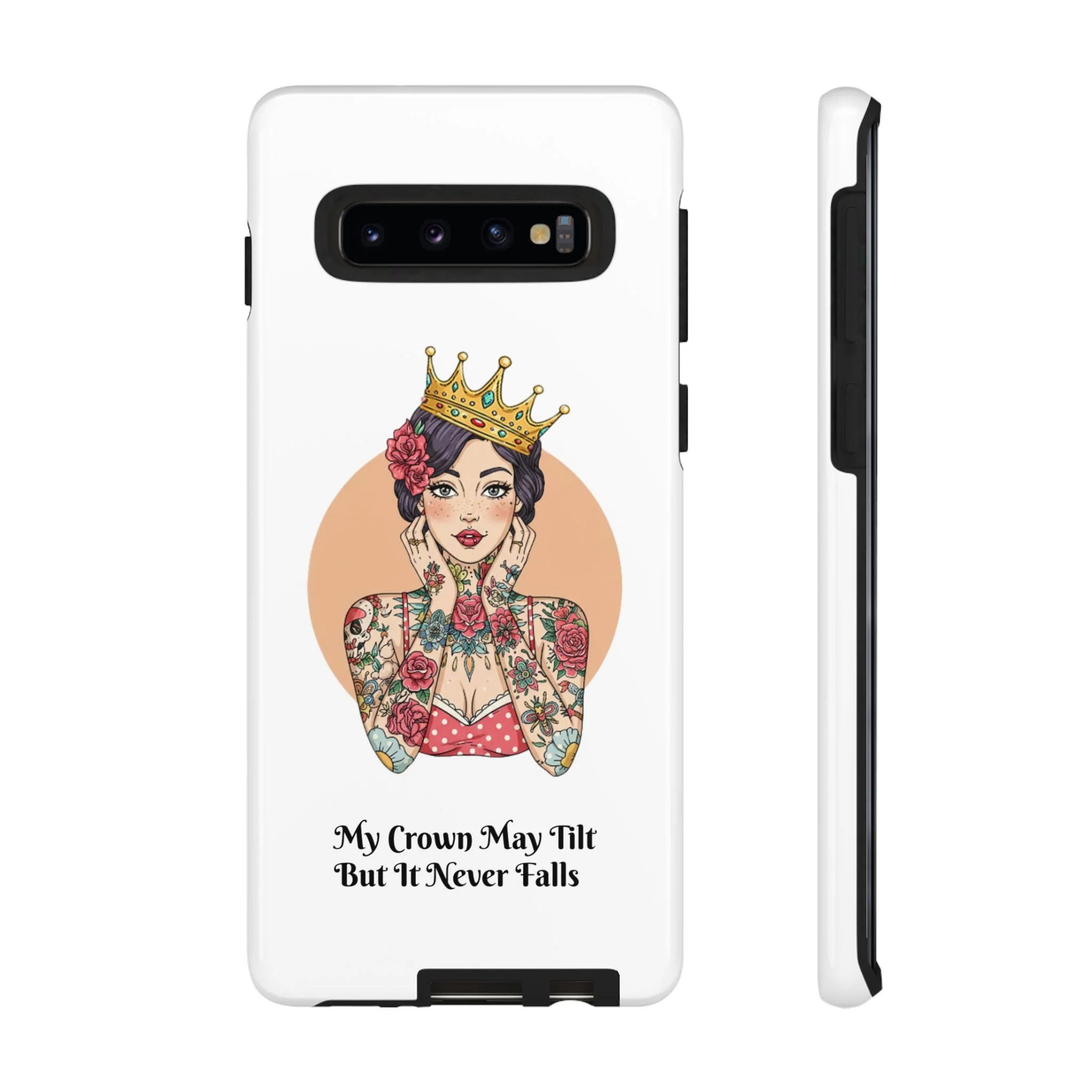 My Crown Never Falls Tattooed Girl Tough Phone Case - Image 11
