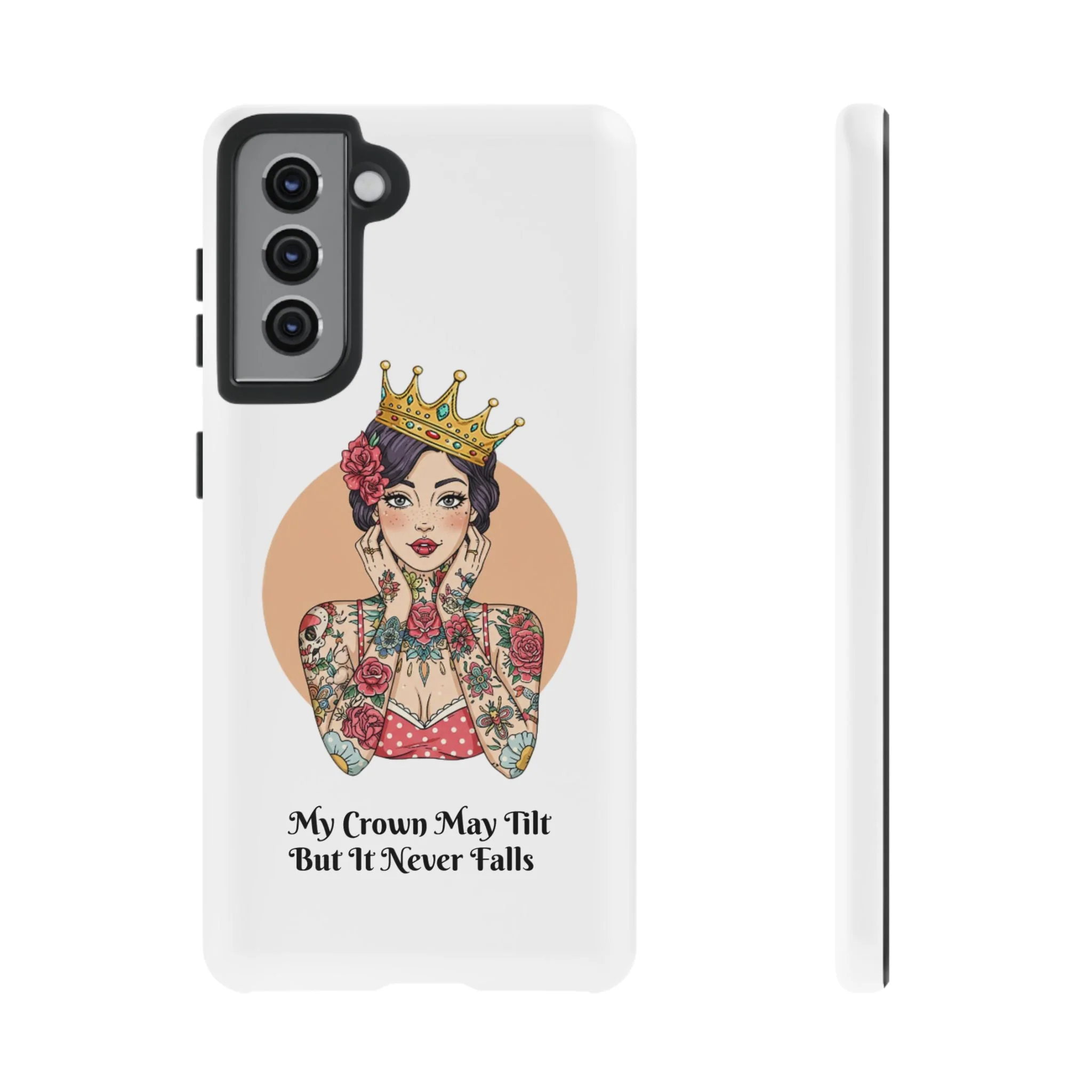 My Crown Never Falls Tattooed Girl Tough Phone Case - Image 22