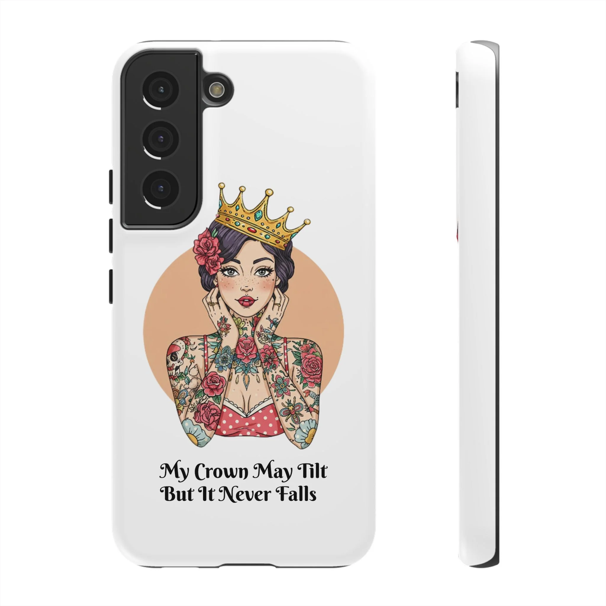 My Crown Never Falls Tattooed Girl Tough Phone Case - Image 26