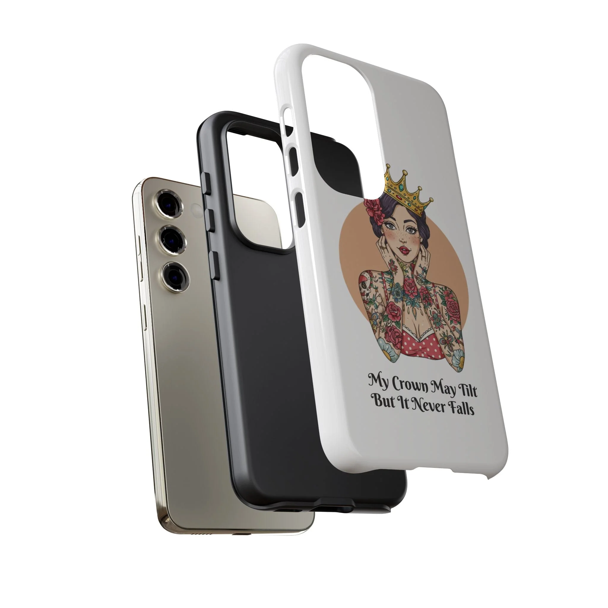 My Crown Never Falls Tattooed Girl Tough Phone Case - Image 72
