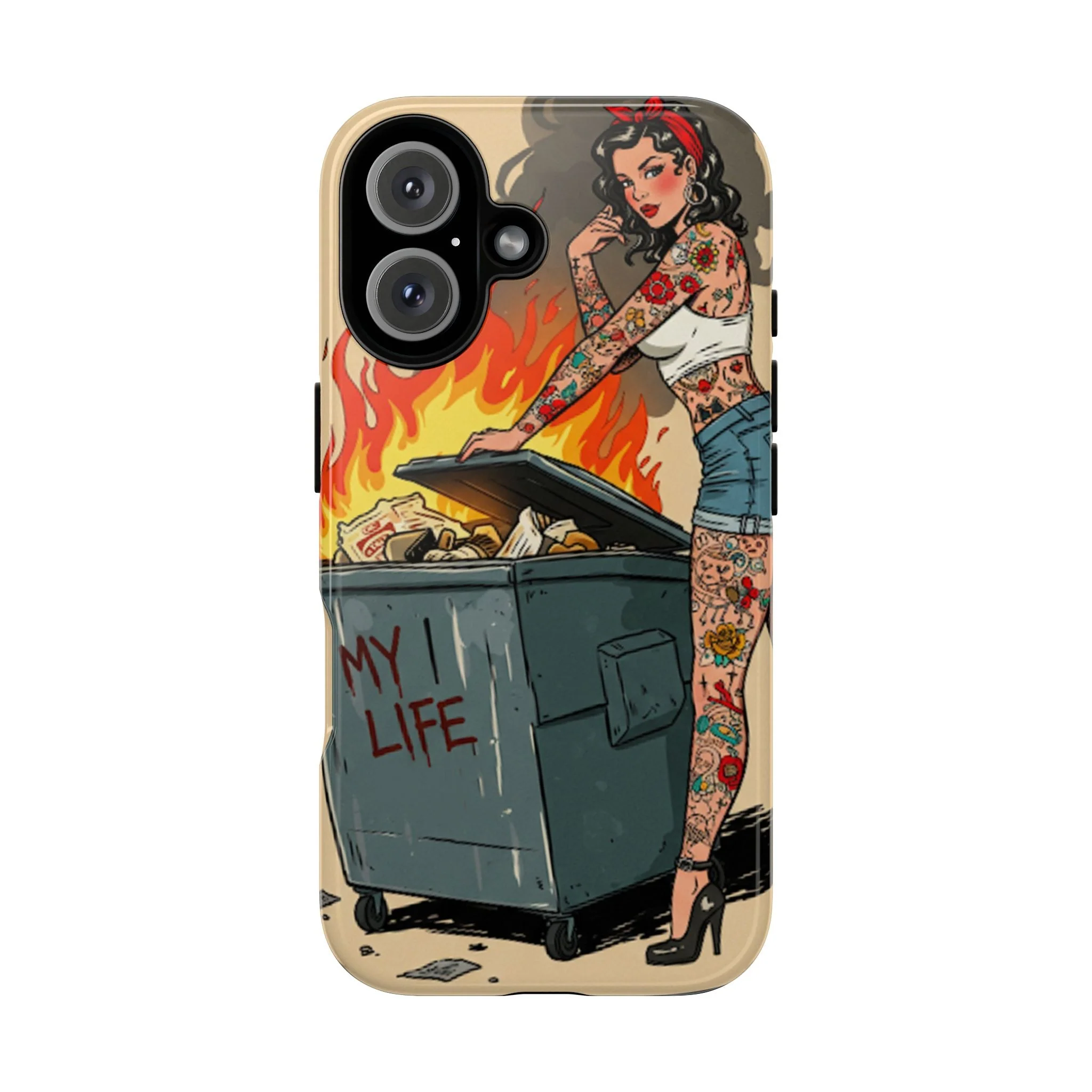 My Life is a Dumpster Fire Tough Phone Case - Image 2