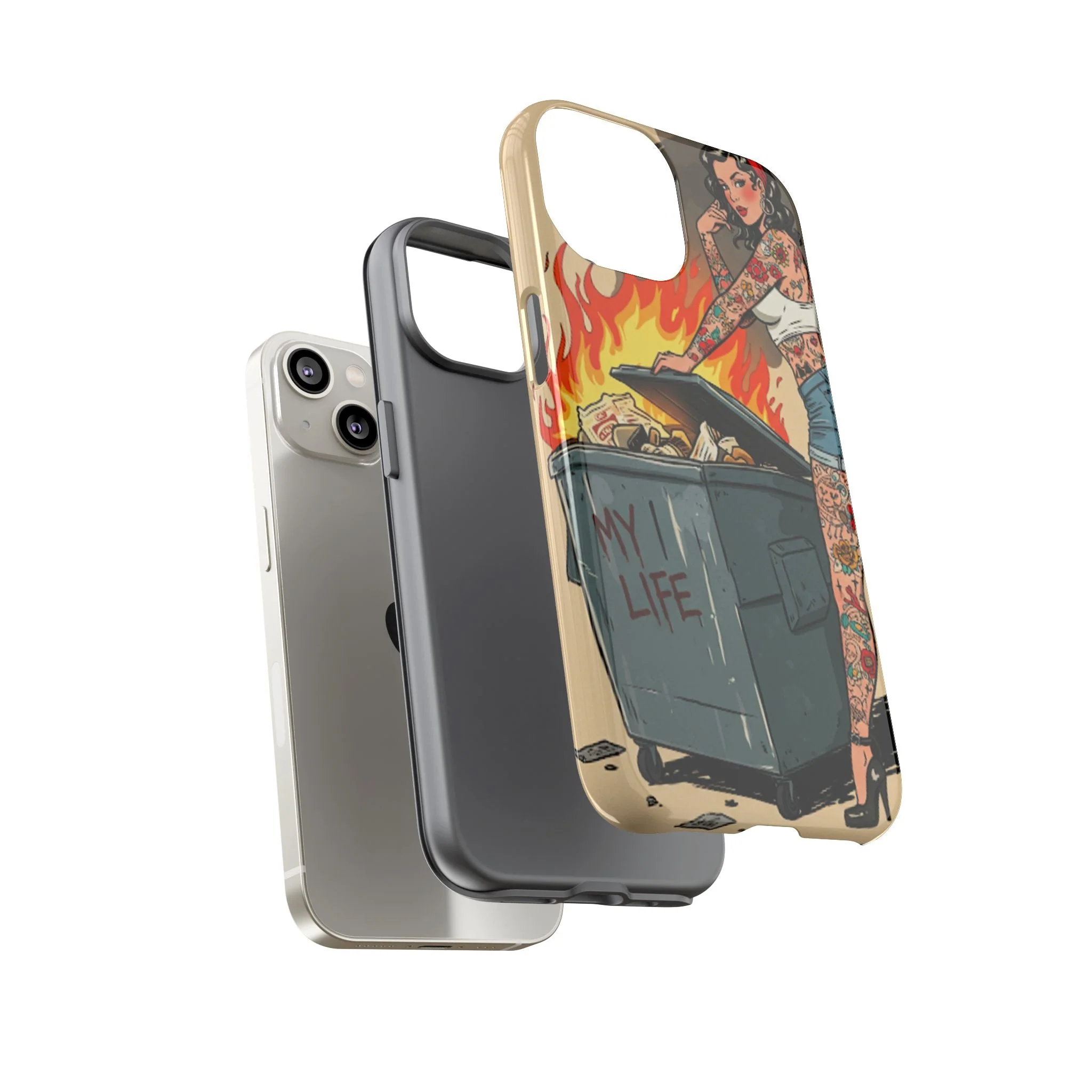 My Life is a Dumpster Fire Tough Phone Case - Image 54