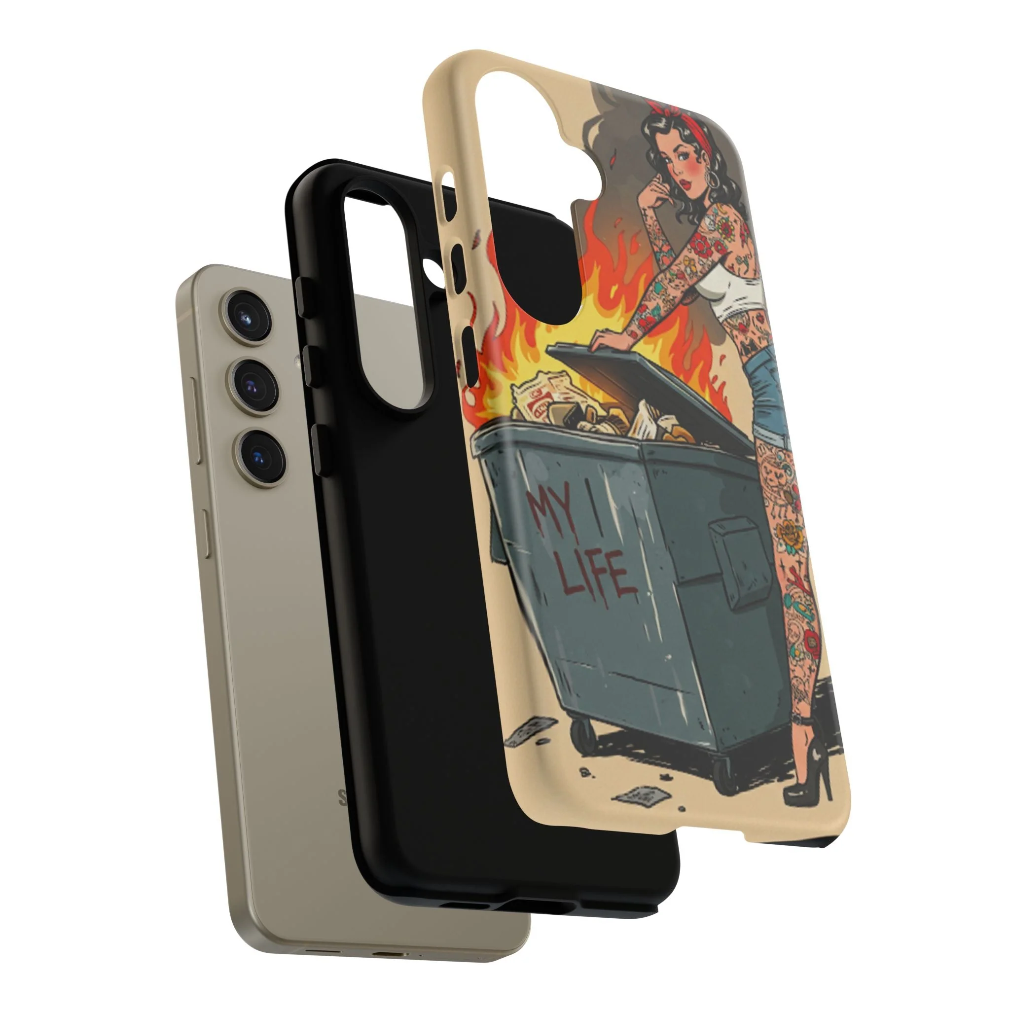 My Life is a Dumpster Fire Tough Phone Case - Image 74
