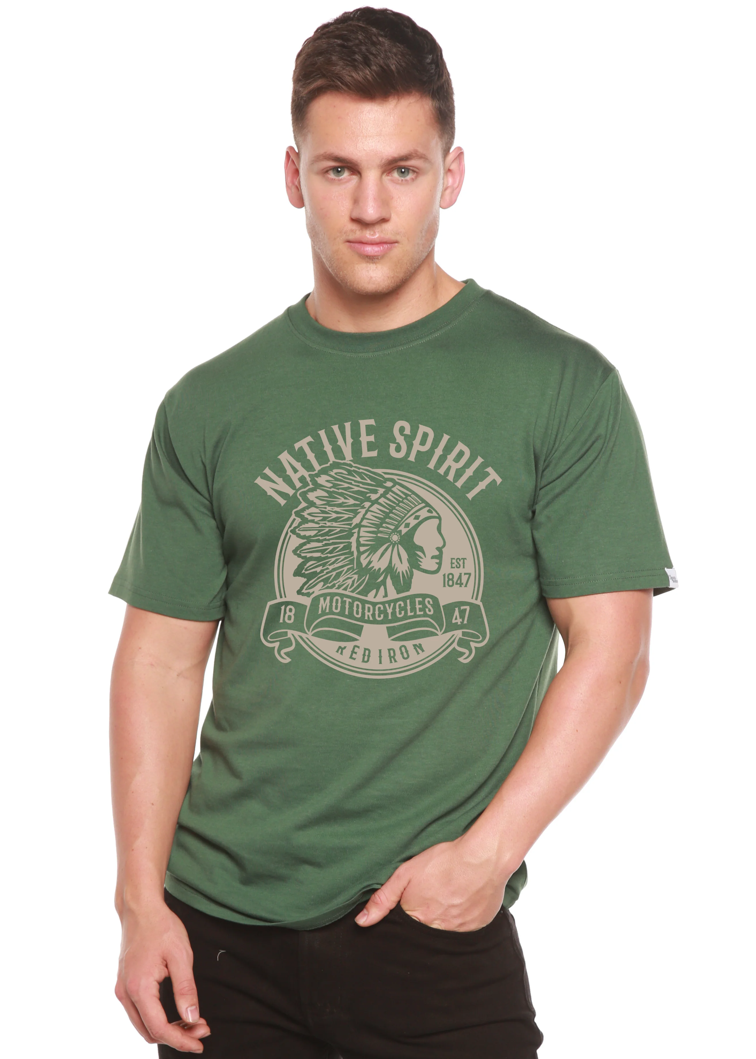 Native Spirit Spun Bamboo® Men's Bamboo Viscose/Organic Cotton Short Sleeve Graphic T-Shirt - Image 5