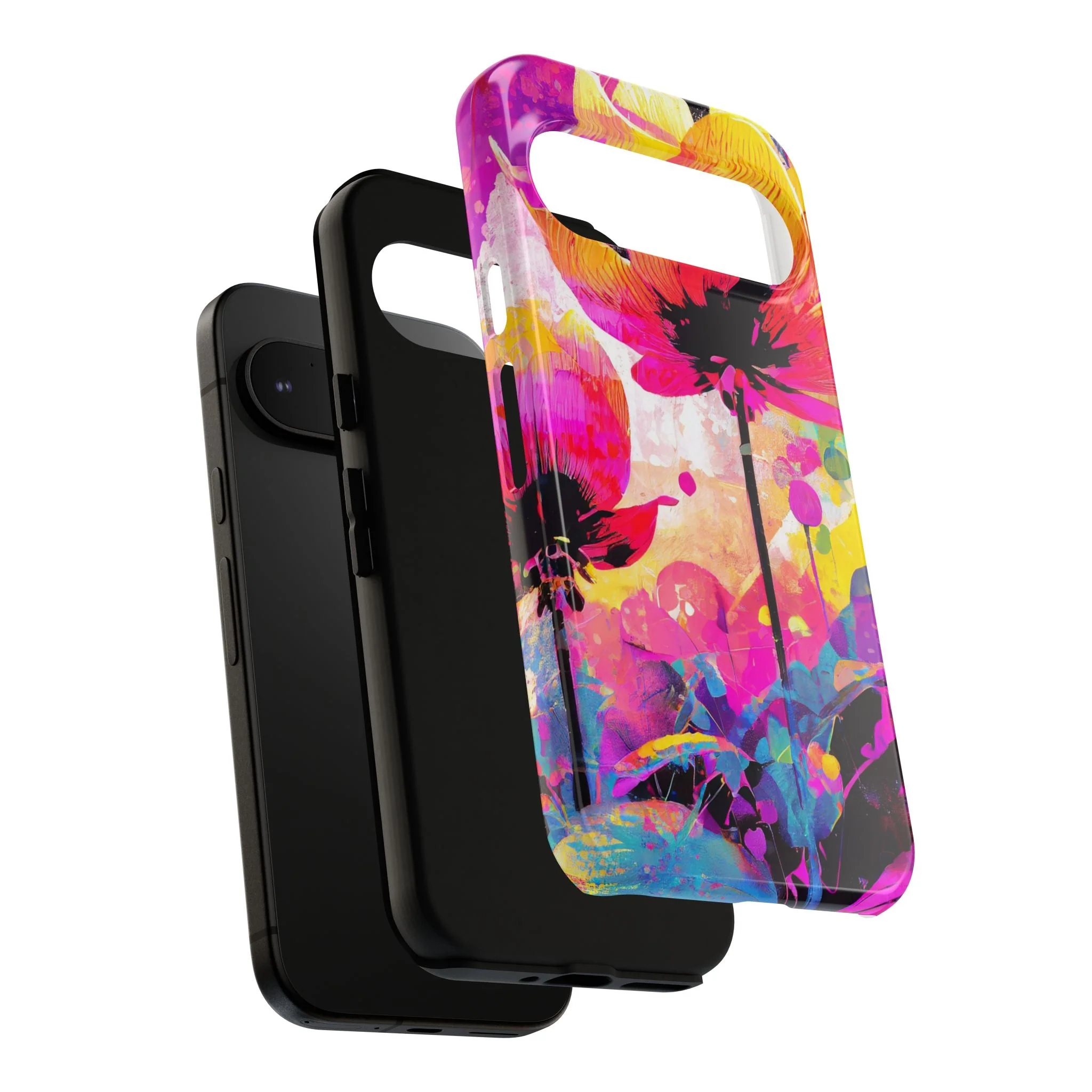 Neon Floral Tough Phone Case - Image 102