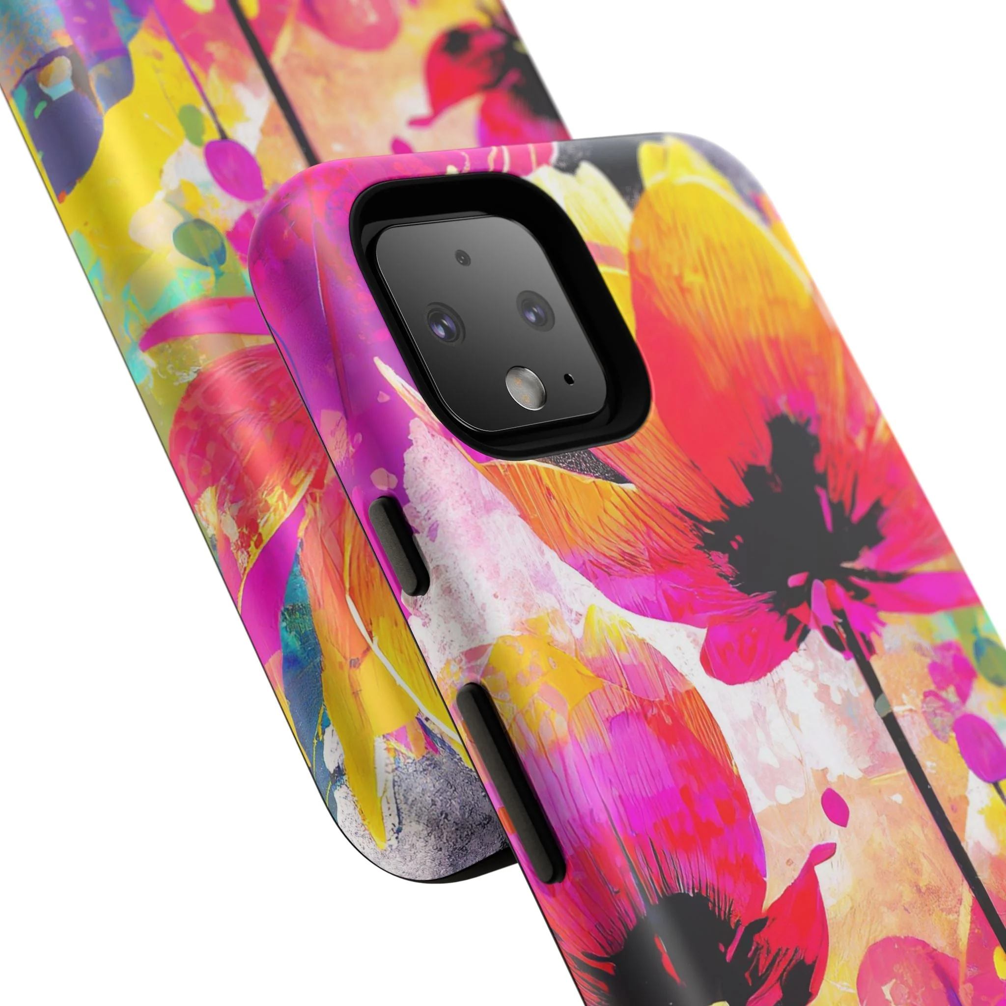 Neon Floral Tough Phone Case - Image 115