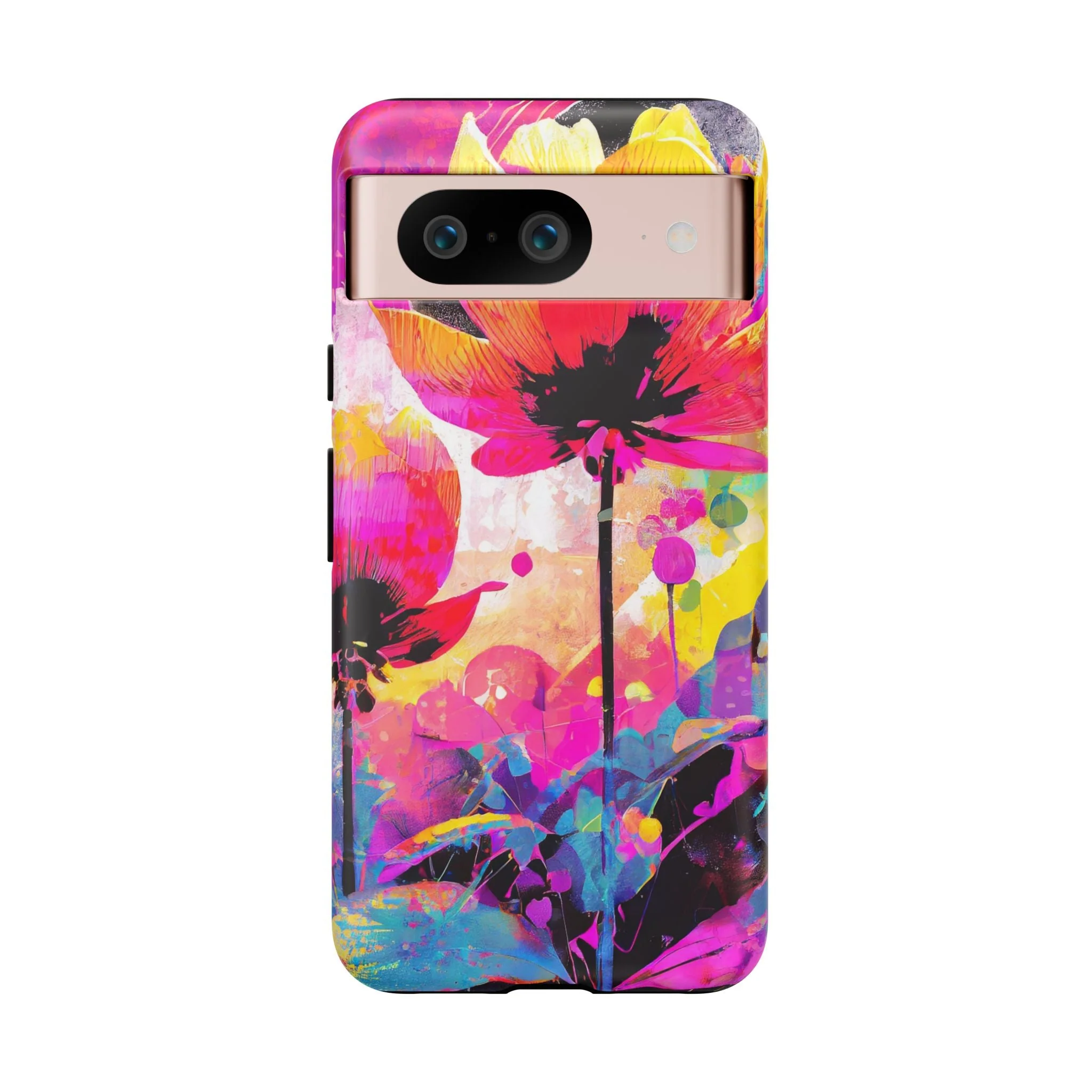 Neon Floral Tough Phone Case - Image 32