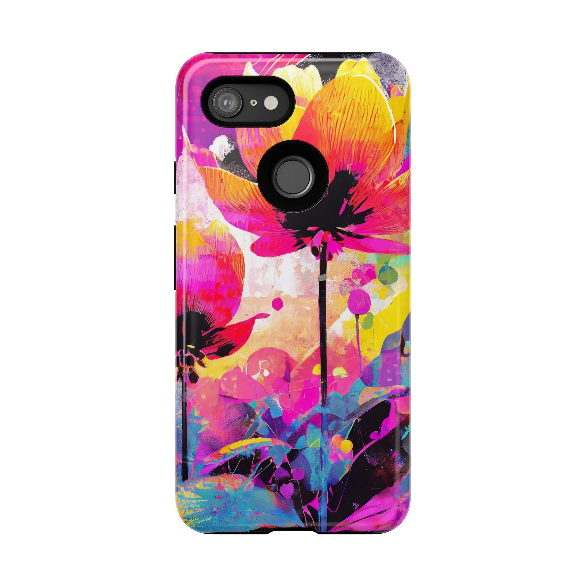Neon Floral Tough Phone Case - Image 41
