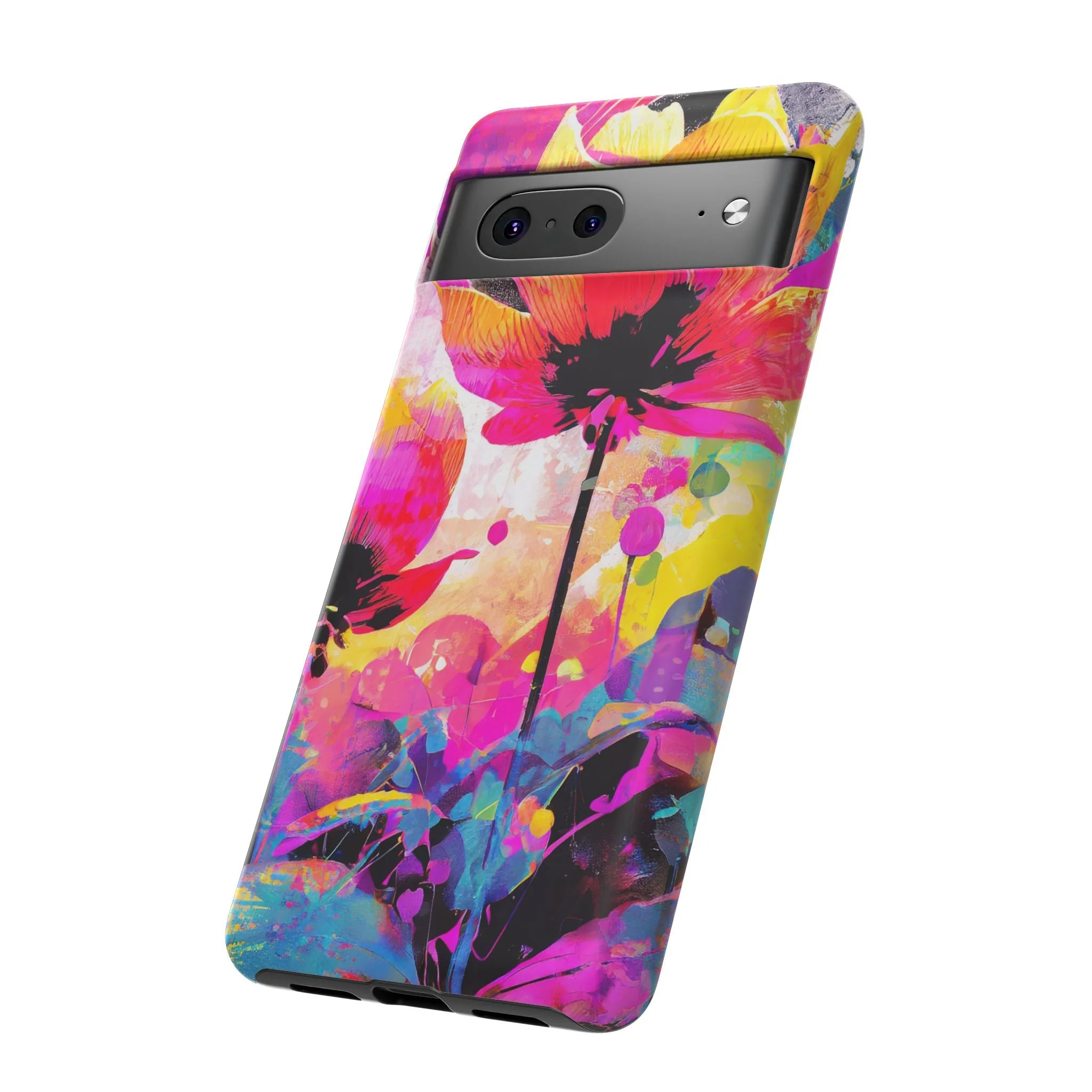 Neon Floral Tough Phone Case - Image 70