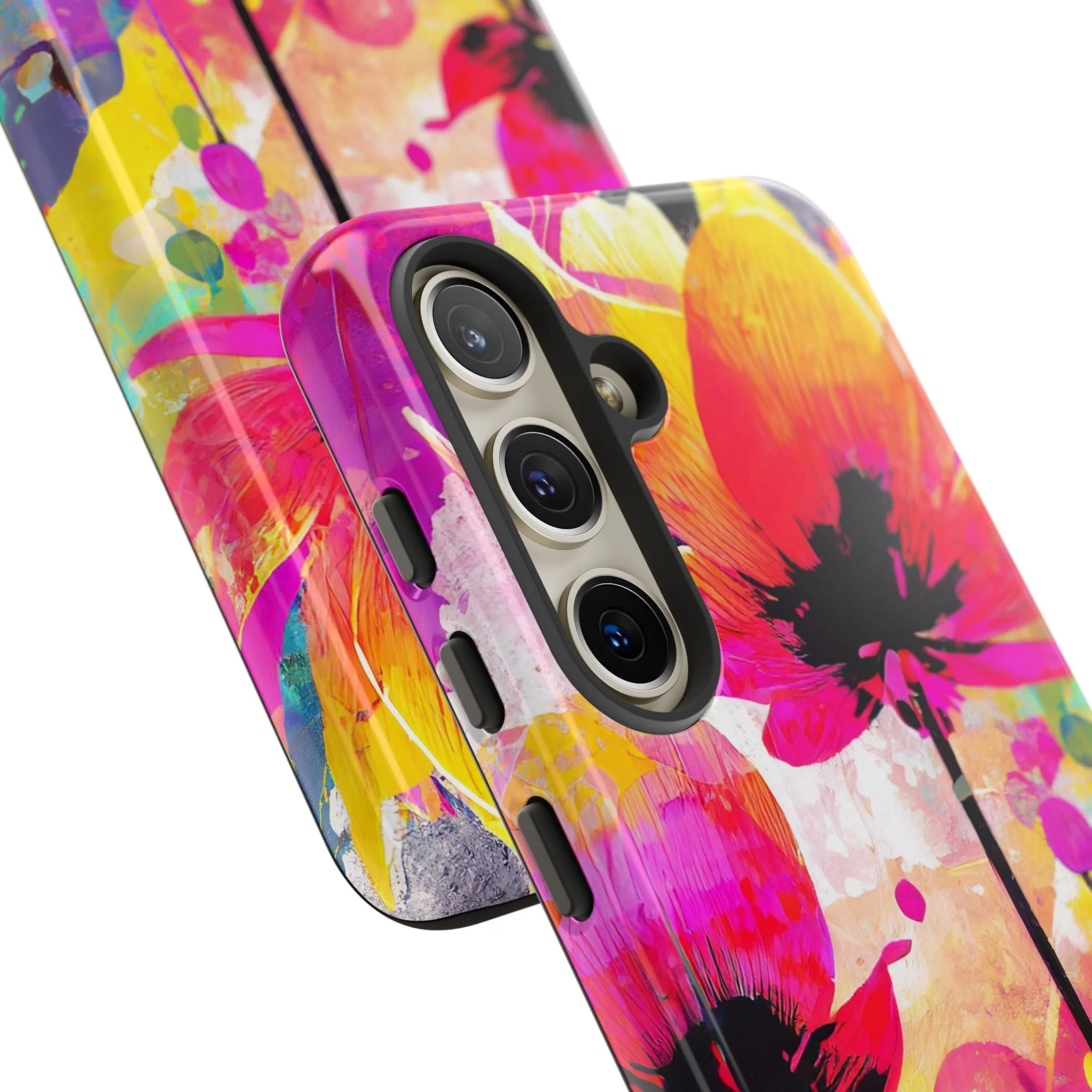 Neon Floral Tough Phone Case - Image 77
