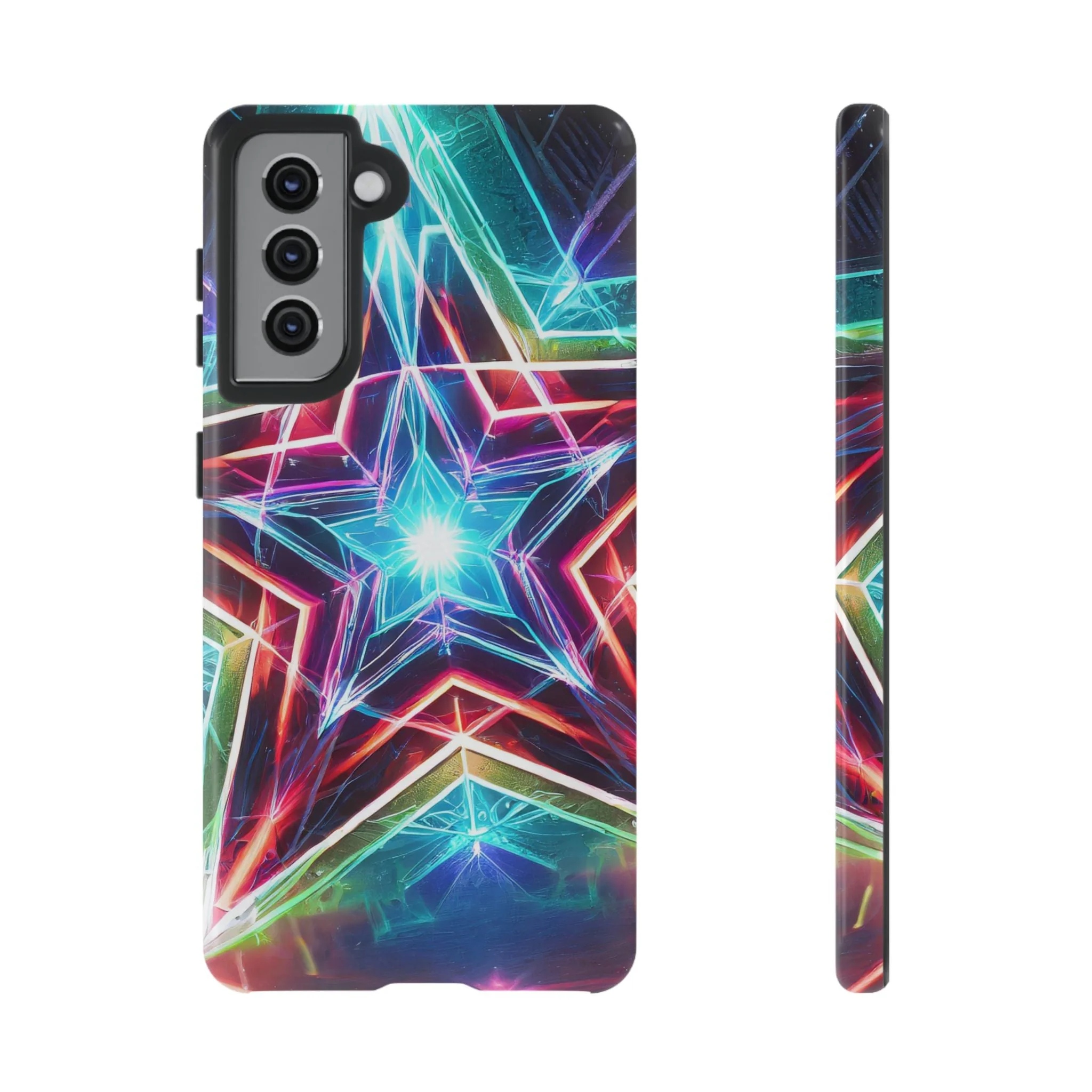 Neon Light Stars Tough Phone Case - Image 15
