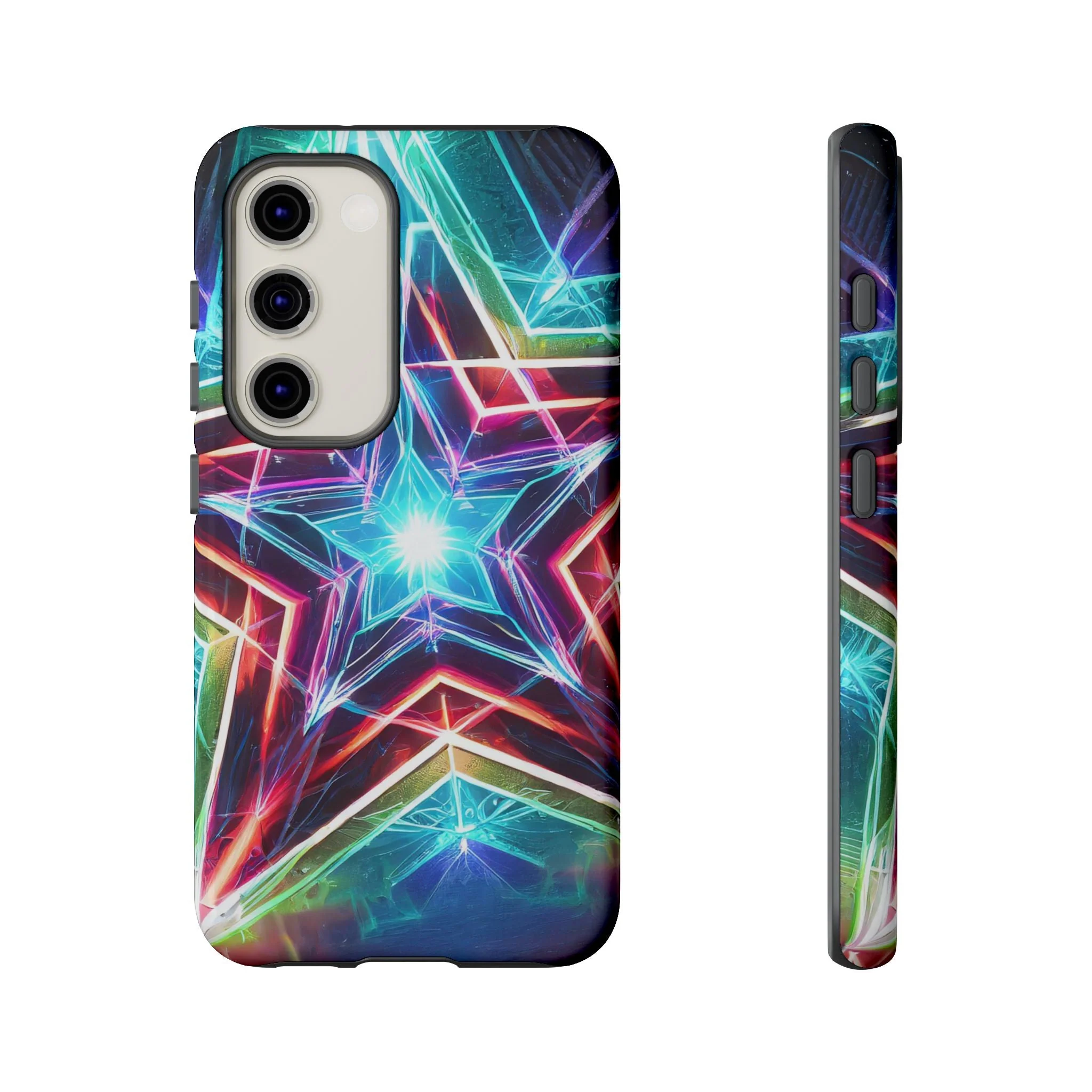 Neon Light Stars Tough Phone Case - Image 23