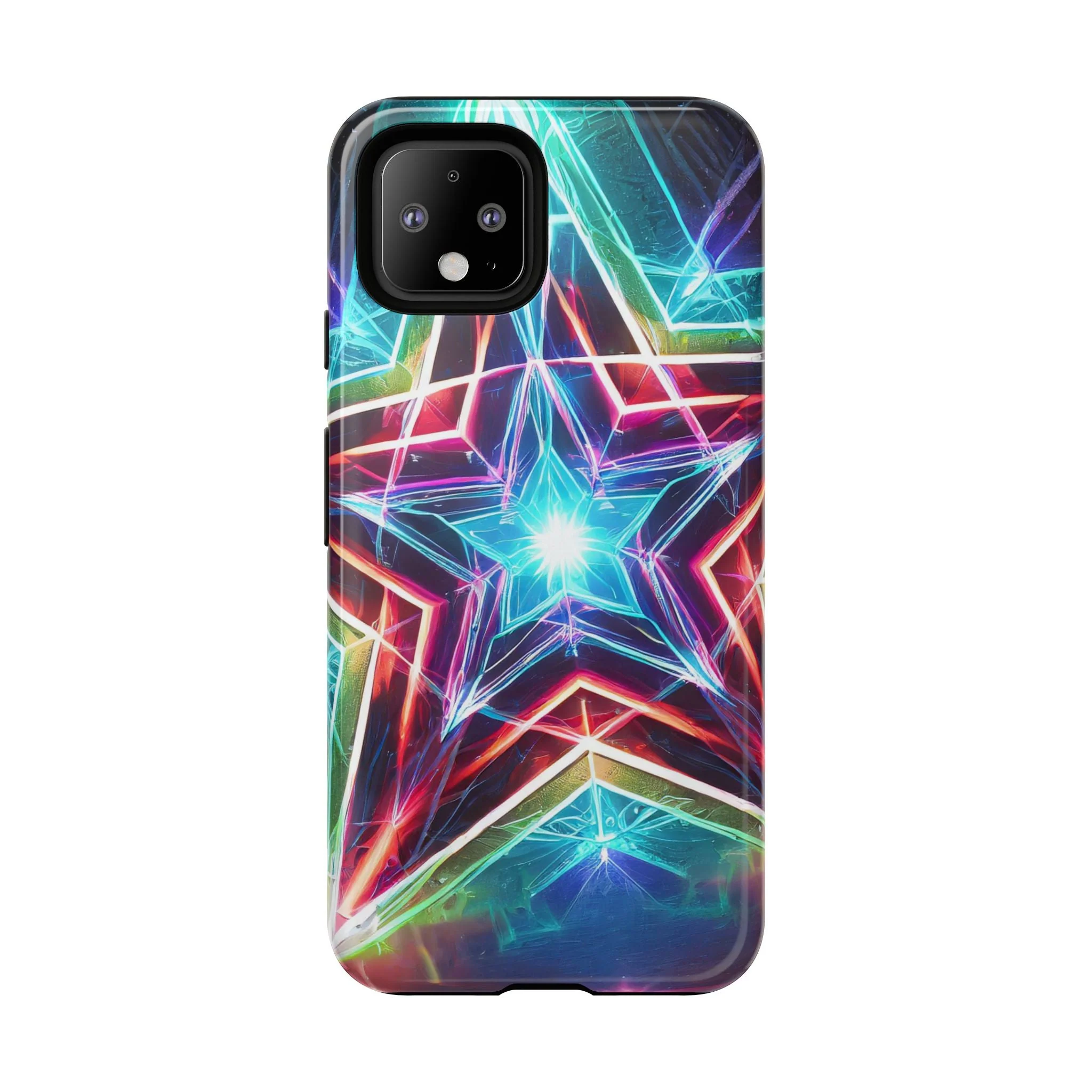 Neon Light Stars Tough Phone Case - Image 43