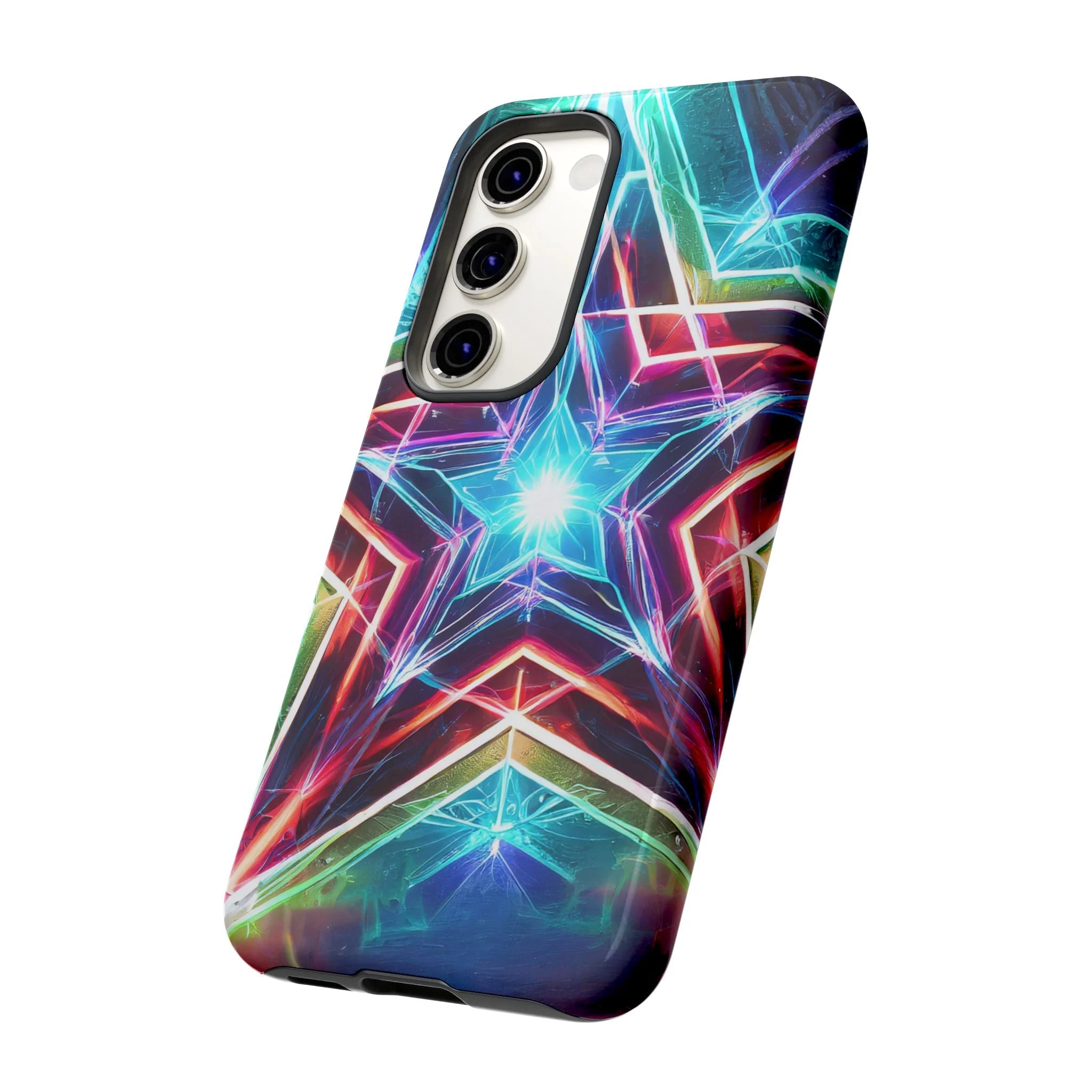 Neon Light Stars Tough Phone Case - Image 61