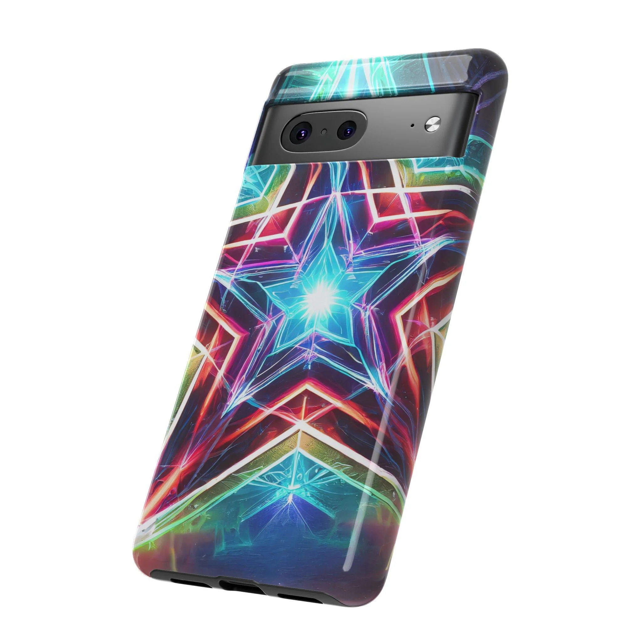 Neon Light Stars Tough Phone Case - Image 67