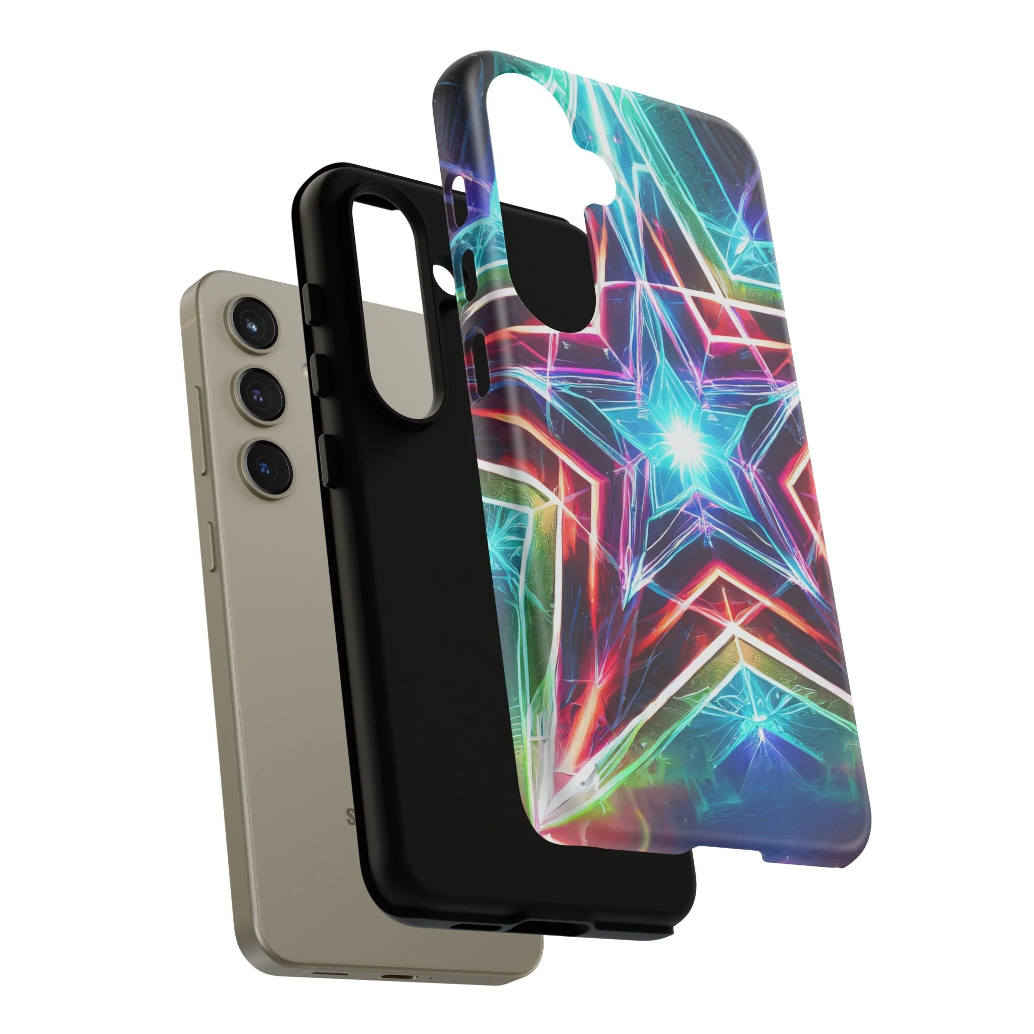 Neon Light Stars Tough Phone Case - Image 82