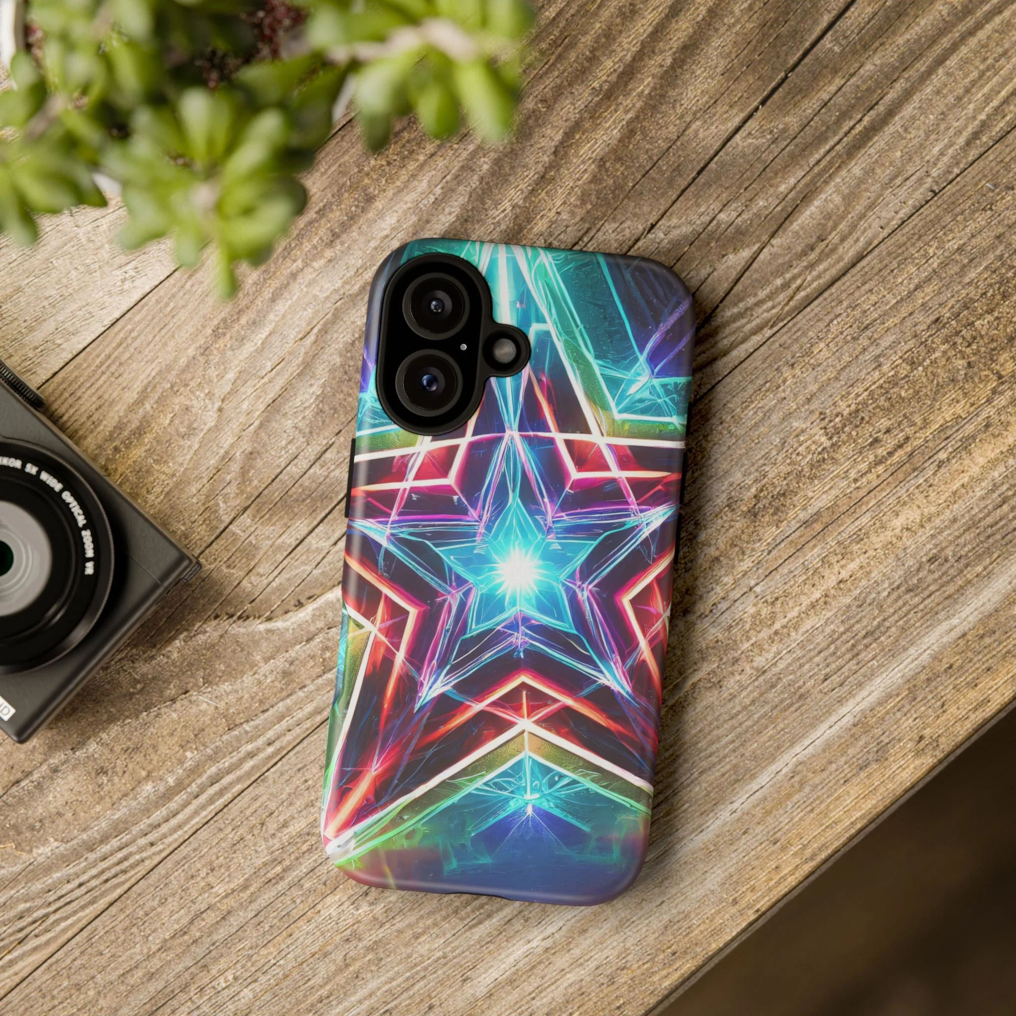 Neon Light Stars Tough Phone Case - Image 94