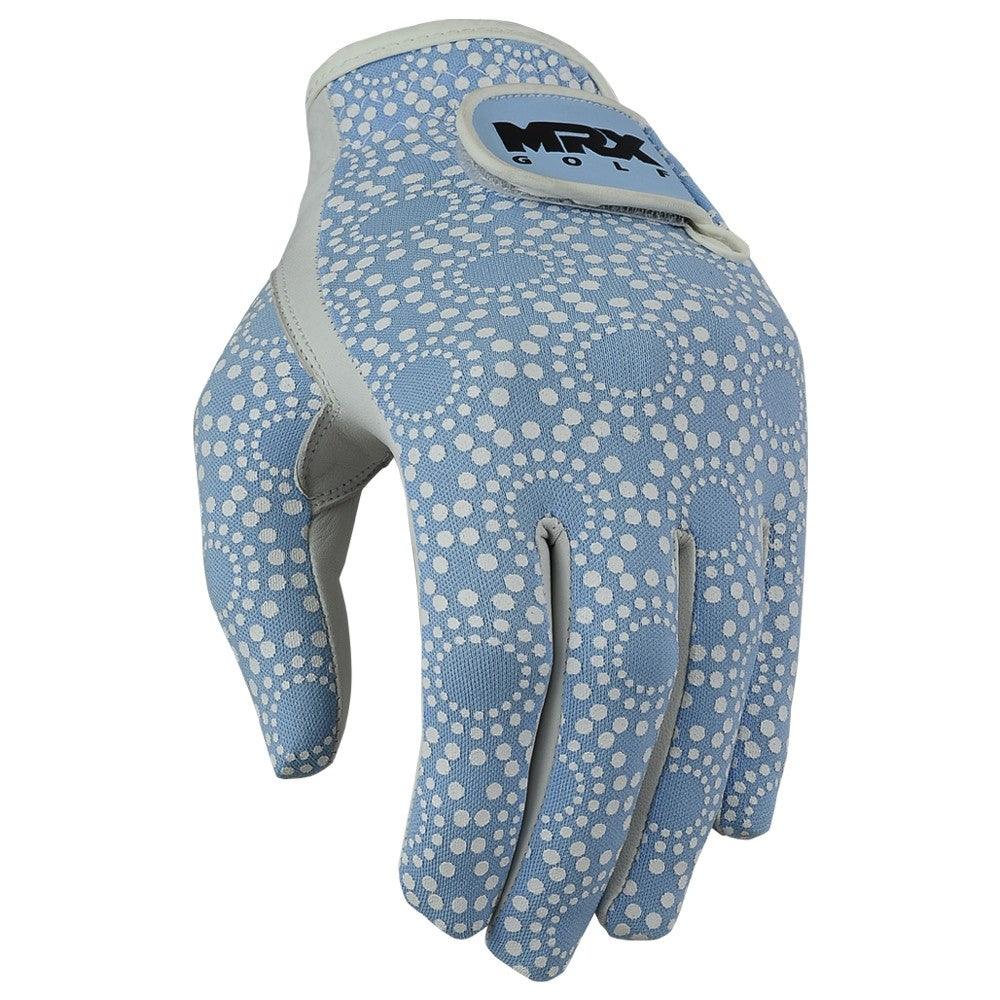 New Women's Golf Gloves Left Hand Cabretta Leather Sky Blue - Image 3