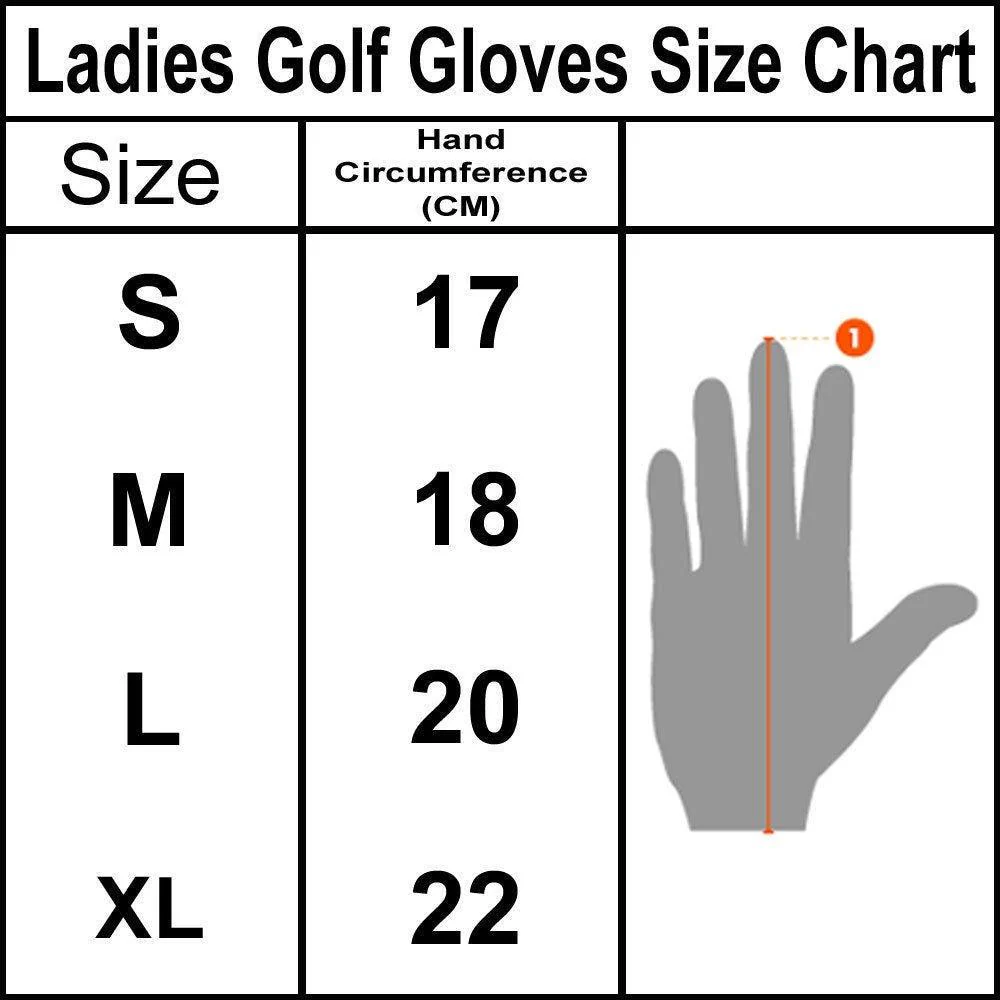 New Women's Golf Gloves Left Hand Cabretta Leather Sky Blue - Image 6