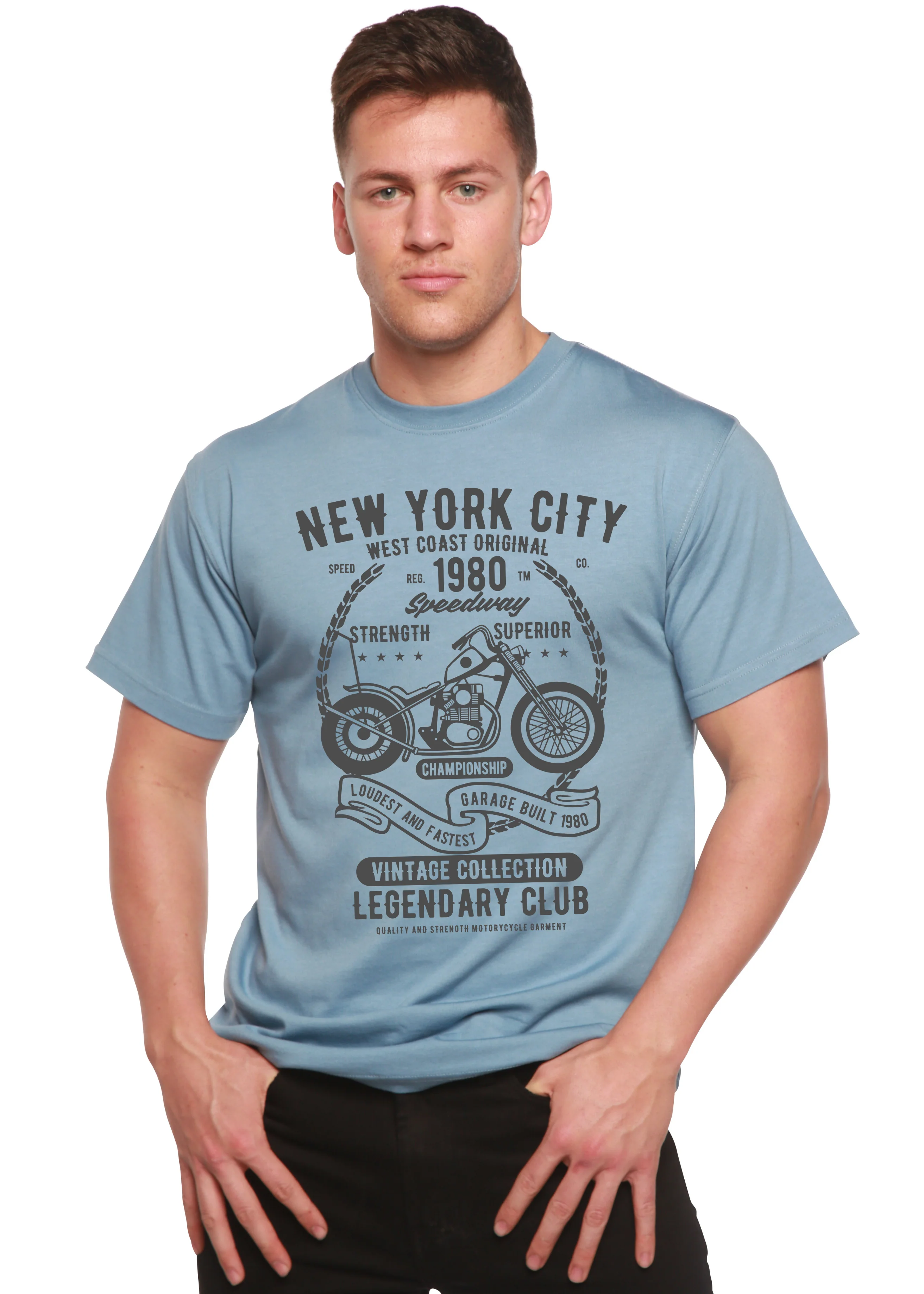 New York City Spun Bamboo® Men's Bamboo Viscose/Organic Cotton Short Sleeve Graphic T-Shirt - Image 6