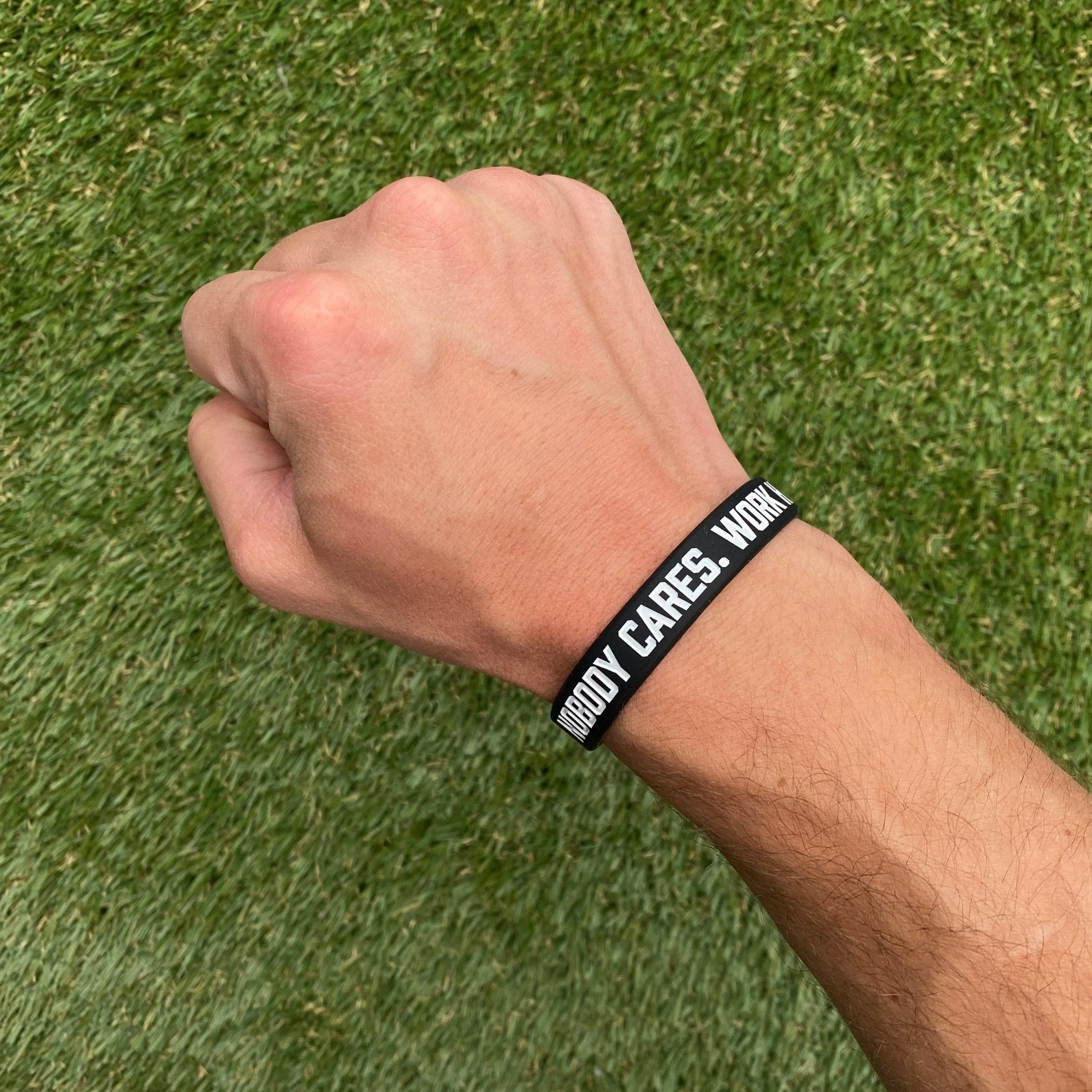 NOBODY CARES. WORK HARDER. Wristband - Image 2