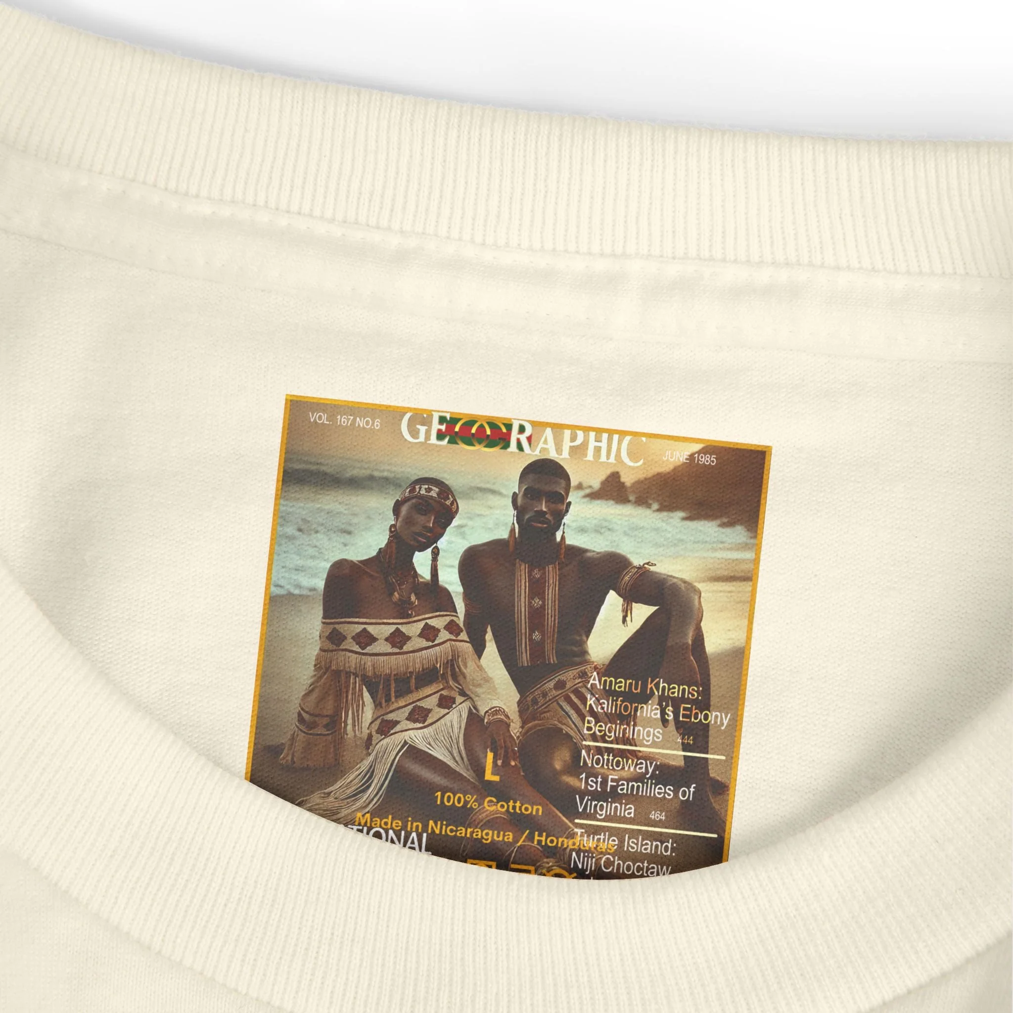 Nottoway Amaru Khan Aborigine Unisex Garment-Dyed Heavyweight Cotton Tee - Image 9