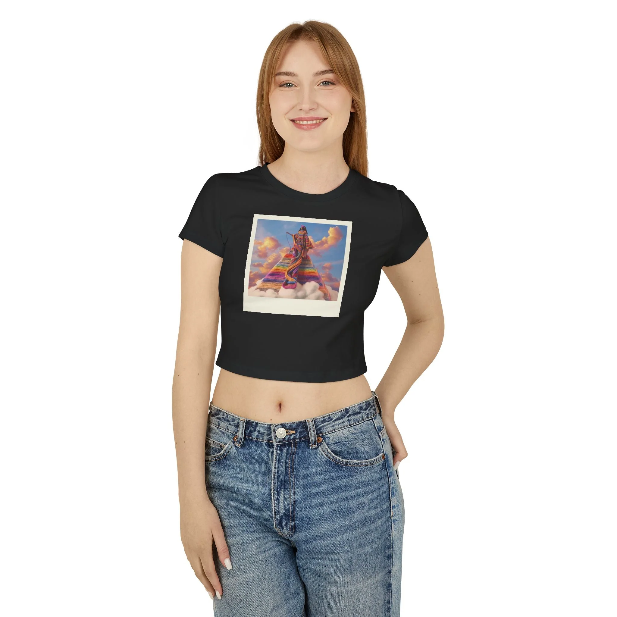 Nubian Kemet Polaroid Queen Women's Crop T-Shirt - Image 7